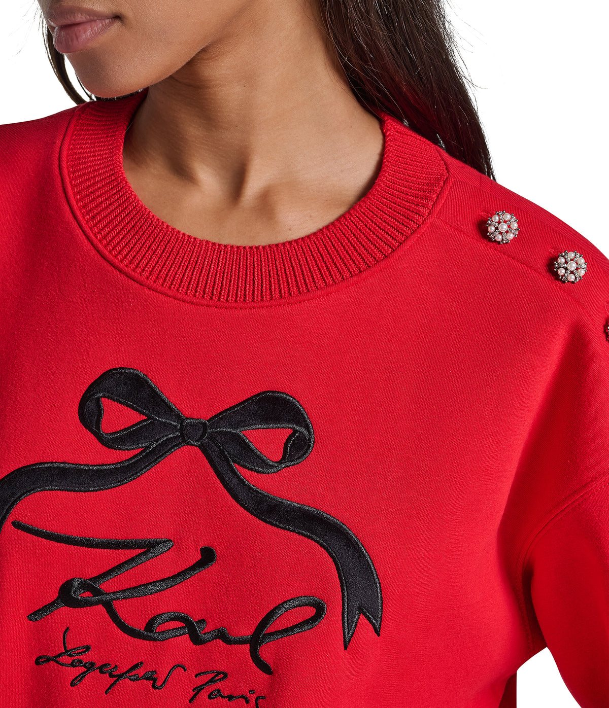 BOW SWEATSHIRT WITH BUTTONS VIEW 7