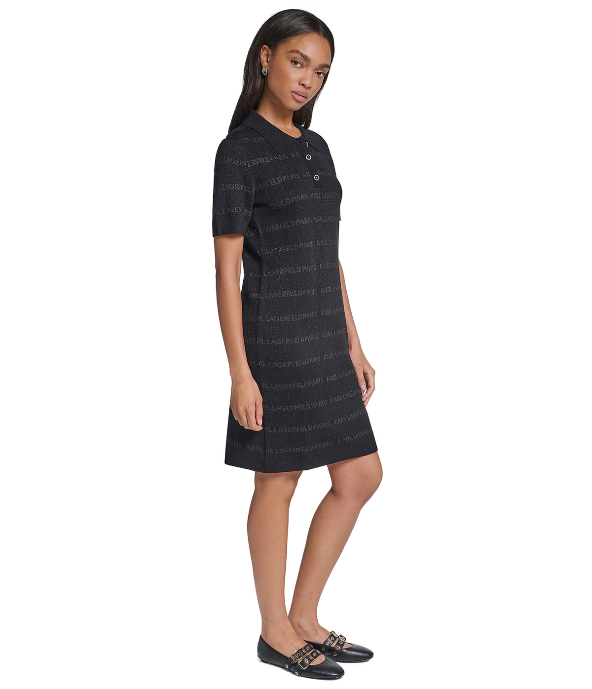 TONAL LOGO POLO DRESS VIEW 3