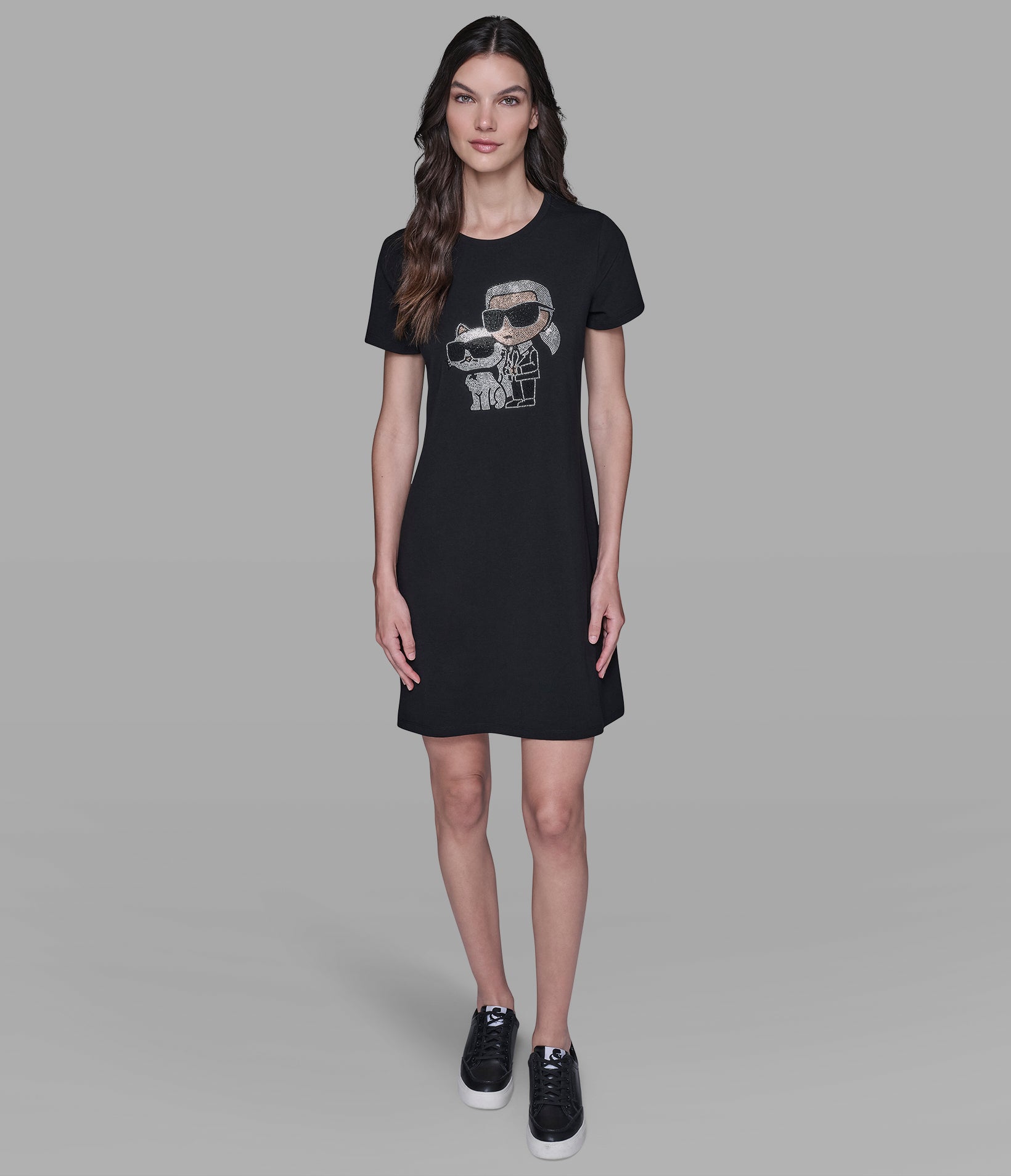 KARL DUO T-SHIRT DRESS VIEW 3 | WOMEN'S FALL COLLECTION