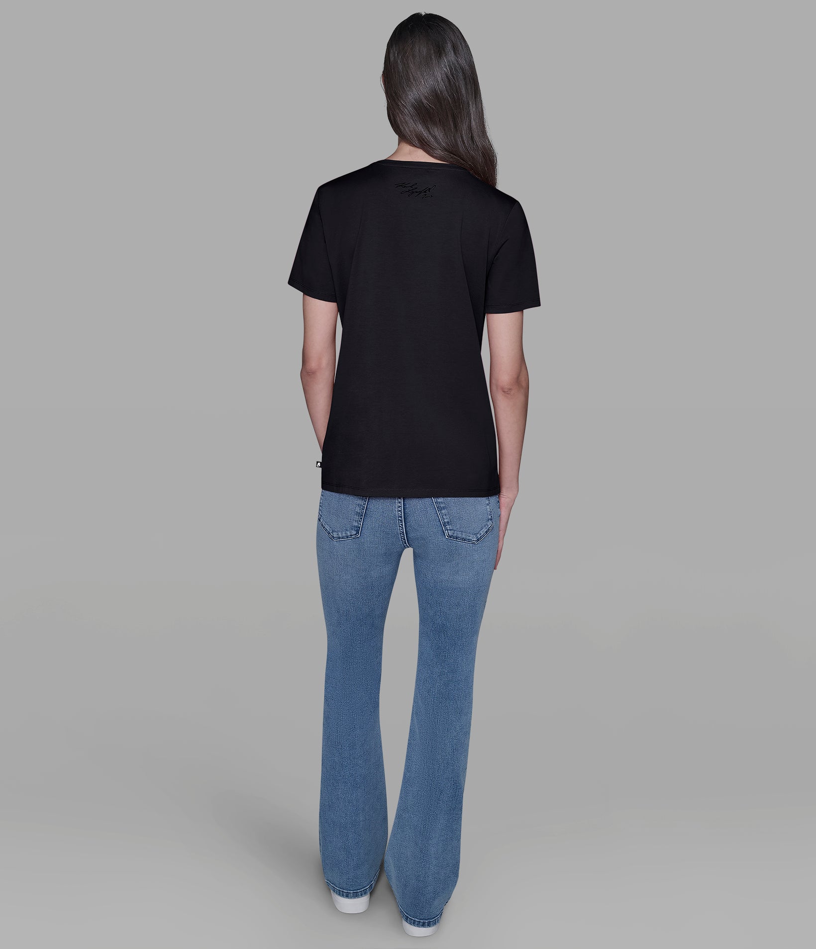 Choupette Sequin Logo Tee | Tees & Tanks | Karl Lagerfeld Paris