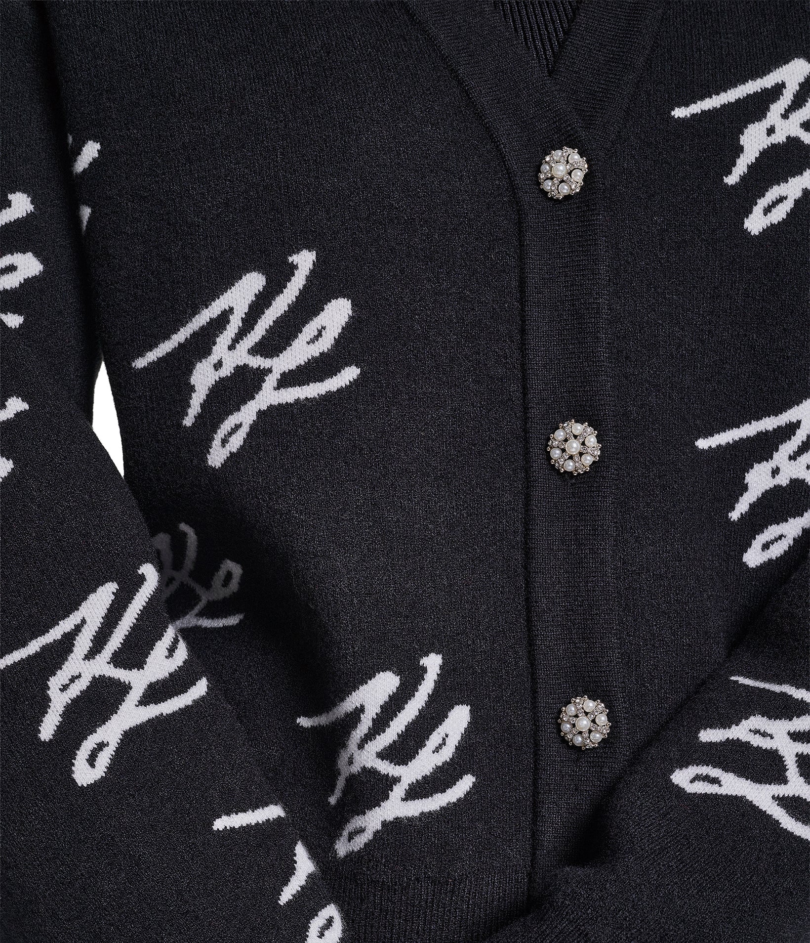 KL SCRIPTED LOGO PRINT CARDIGAN VIEW 8