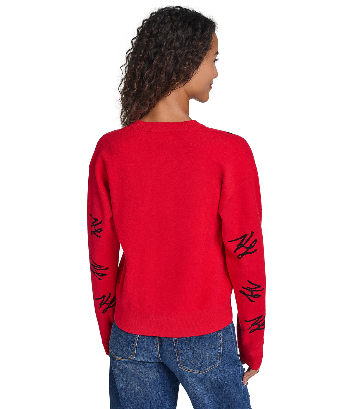 KL SCRIPTED LOGO PRINT CARDIGAN VIEW 6 | WOMEN'S FALL COLLECTION
