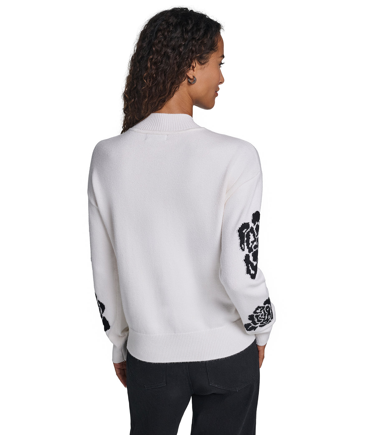 3D ROSE MOCK NECK SWEATER VIEW 7