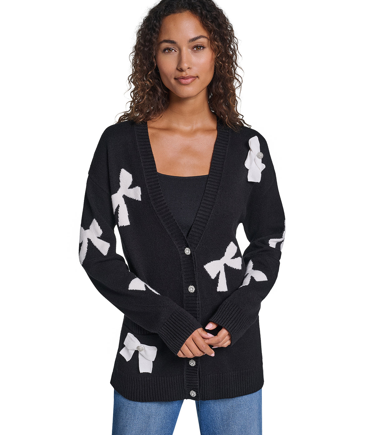 3D BOW CARDIGAN VIEW 1