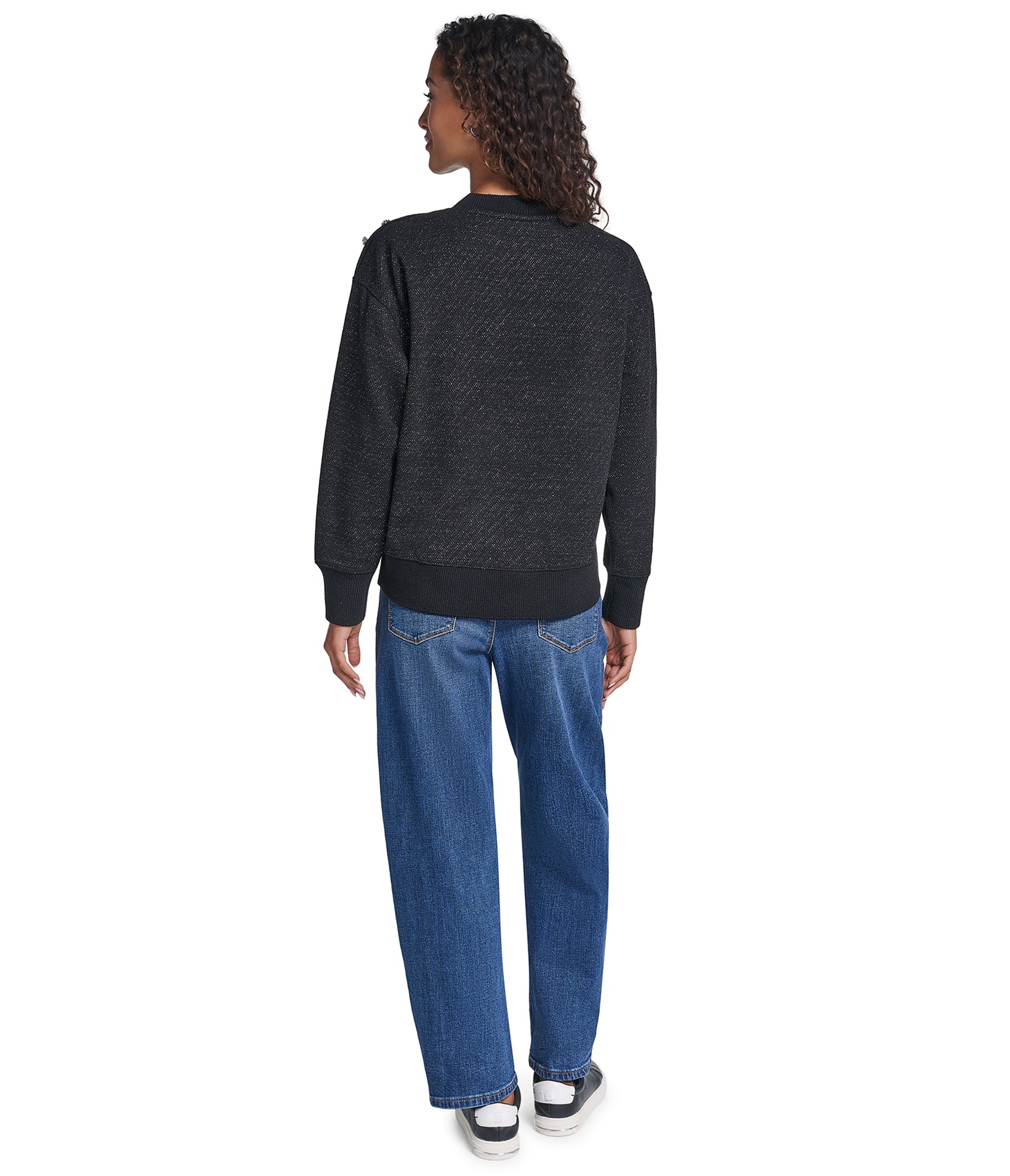 KARL LOGO SWEATSHIRT WITH BUTTONS VIEW 6