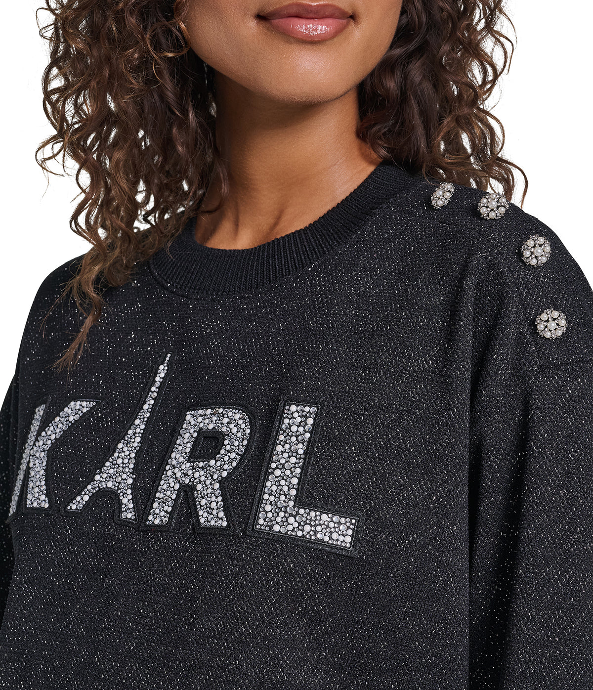 KARL LOGO SWEATSHIRT WITH BUTTONS VIEW 7