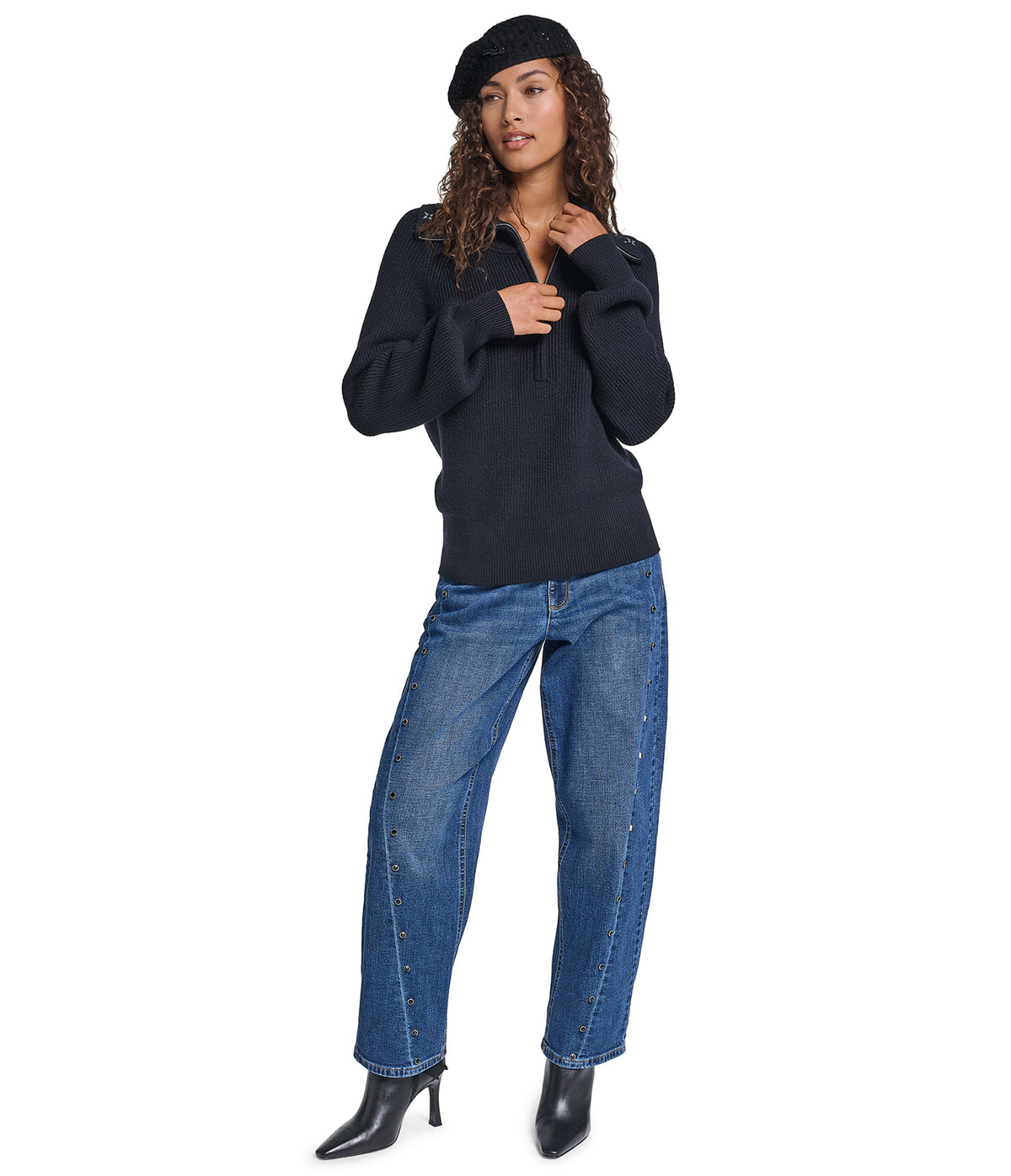 SPARKLE HALF ZIP SWEATER VIEW 5