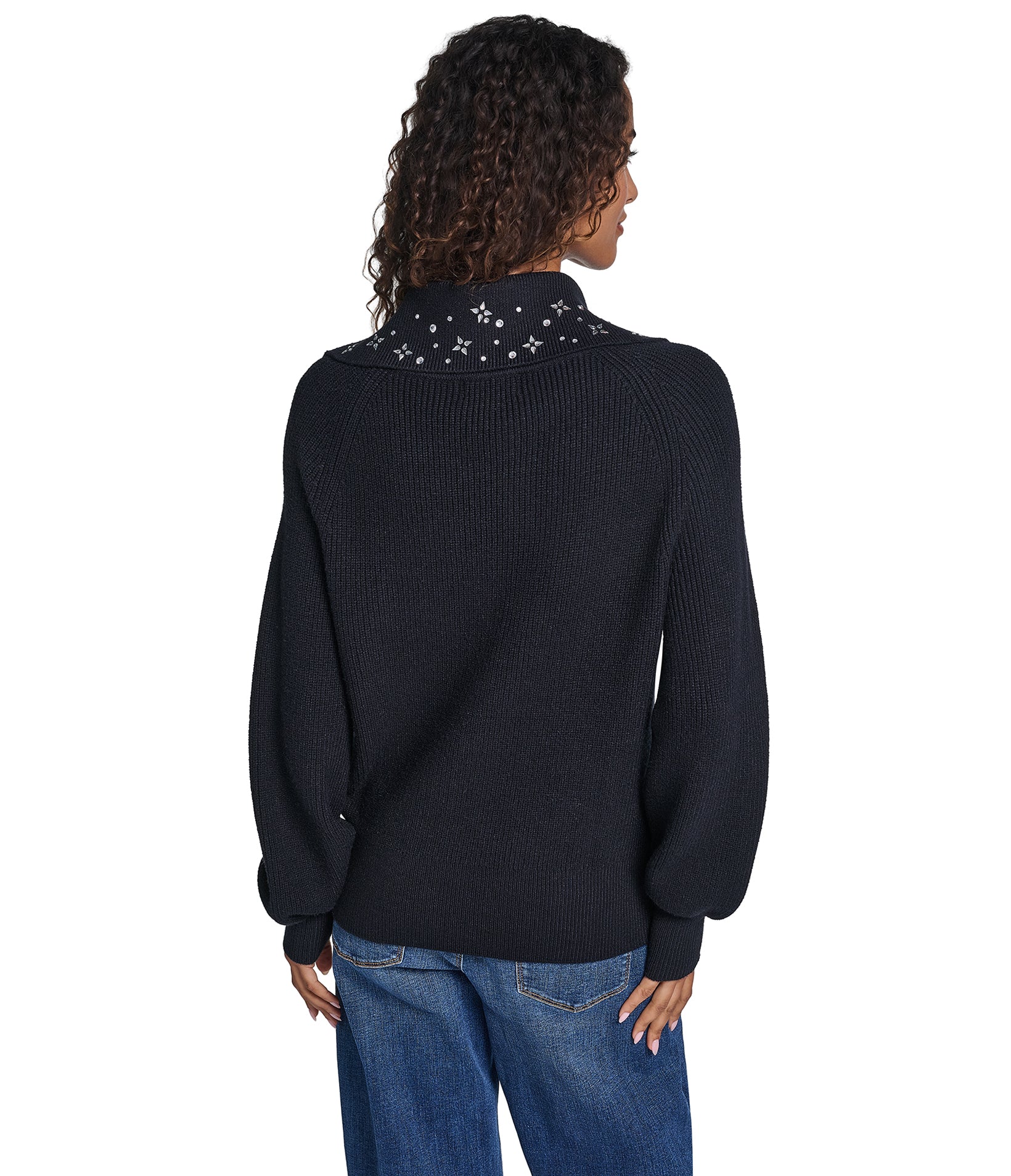SPARKLE HALF ZIP SWEATER VIEW 2