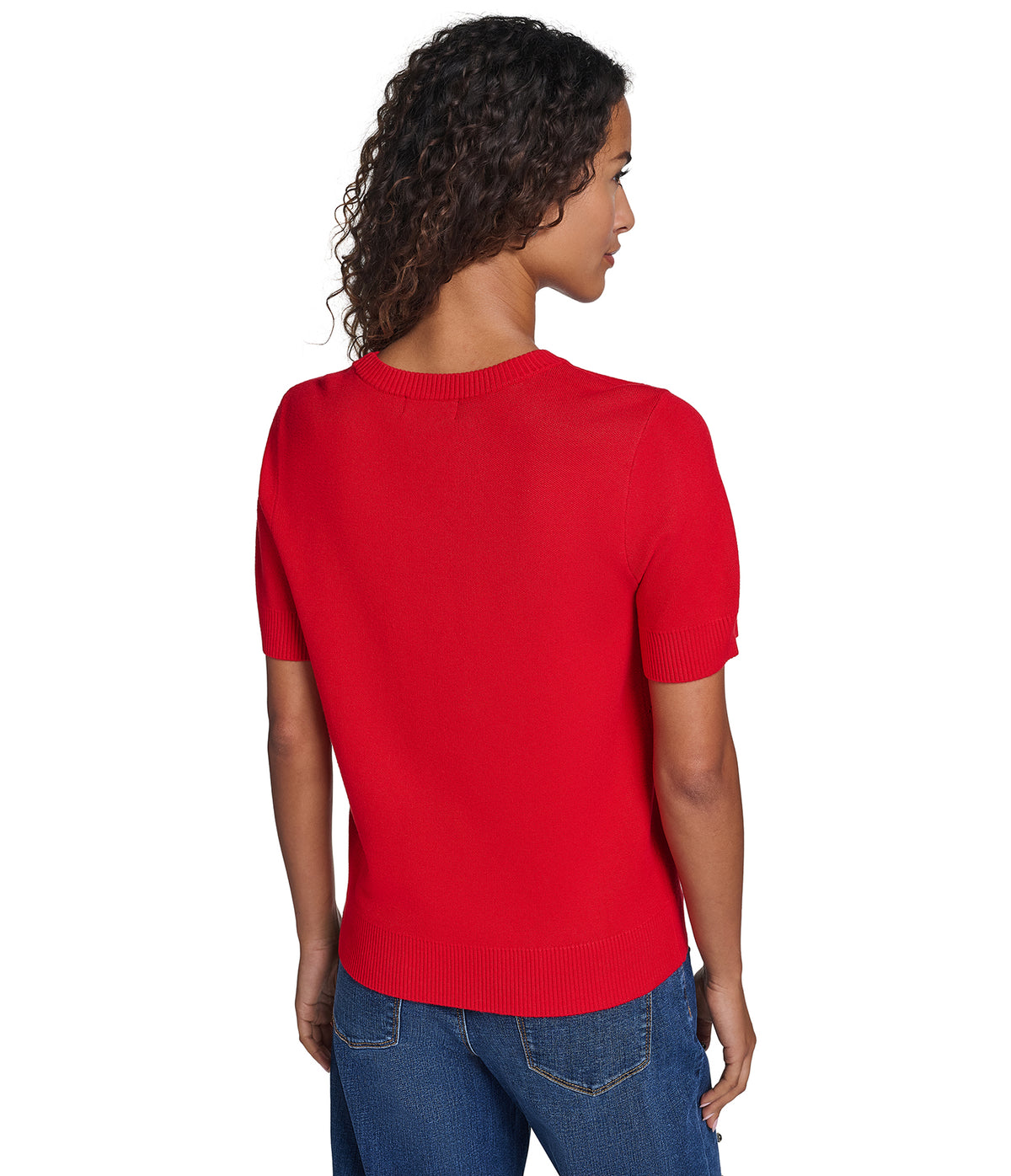 SHORT SLEEVE GEOMETRIC BOW SWEATER View 2 | WOMEN'S FALL COLLECTION