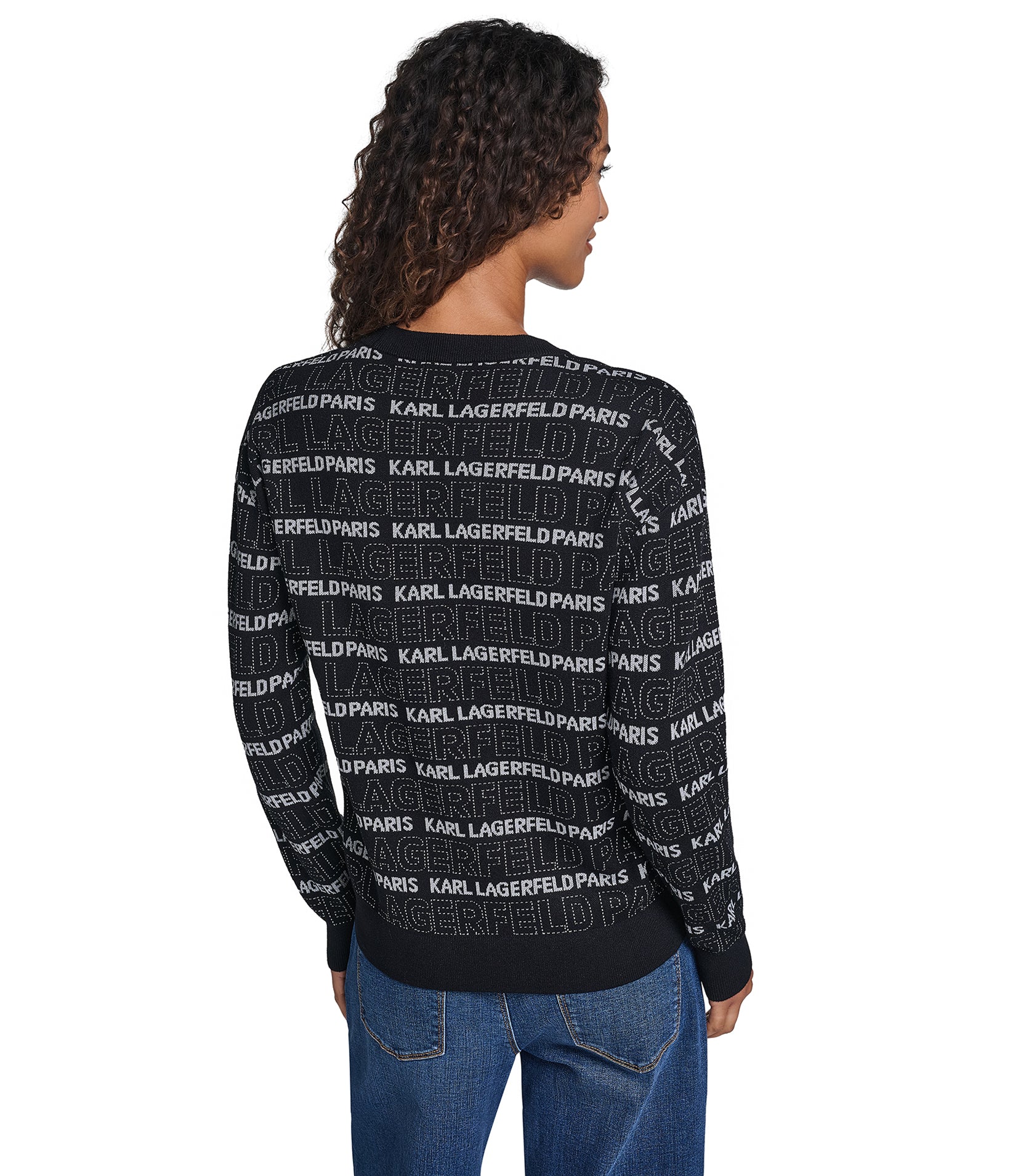 LONG SLEEVE LOGO PRINT SWEATER VIEW 2