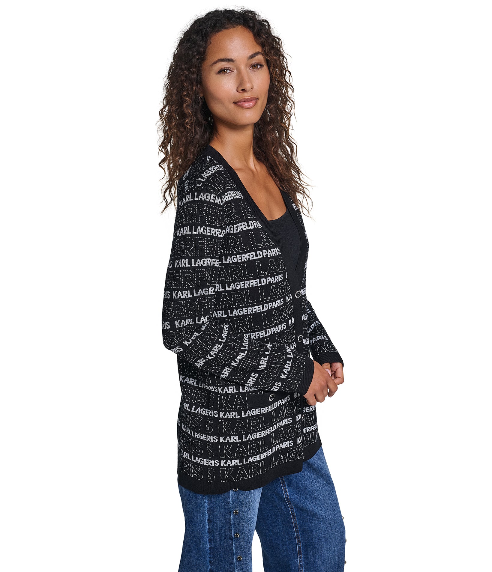 LOGO TAPE CARDIGAN VIEW 3
