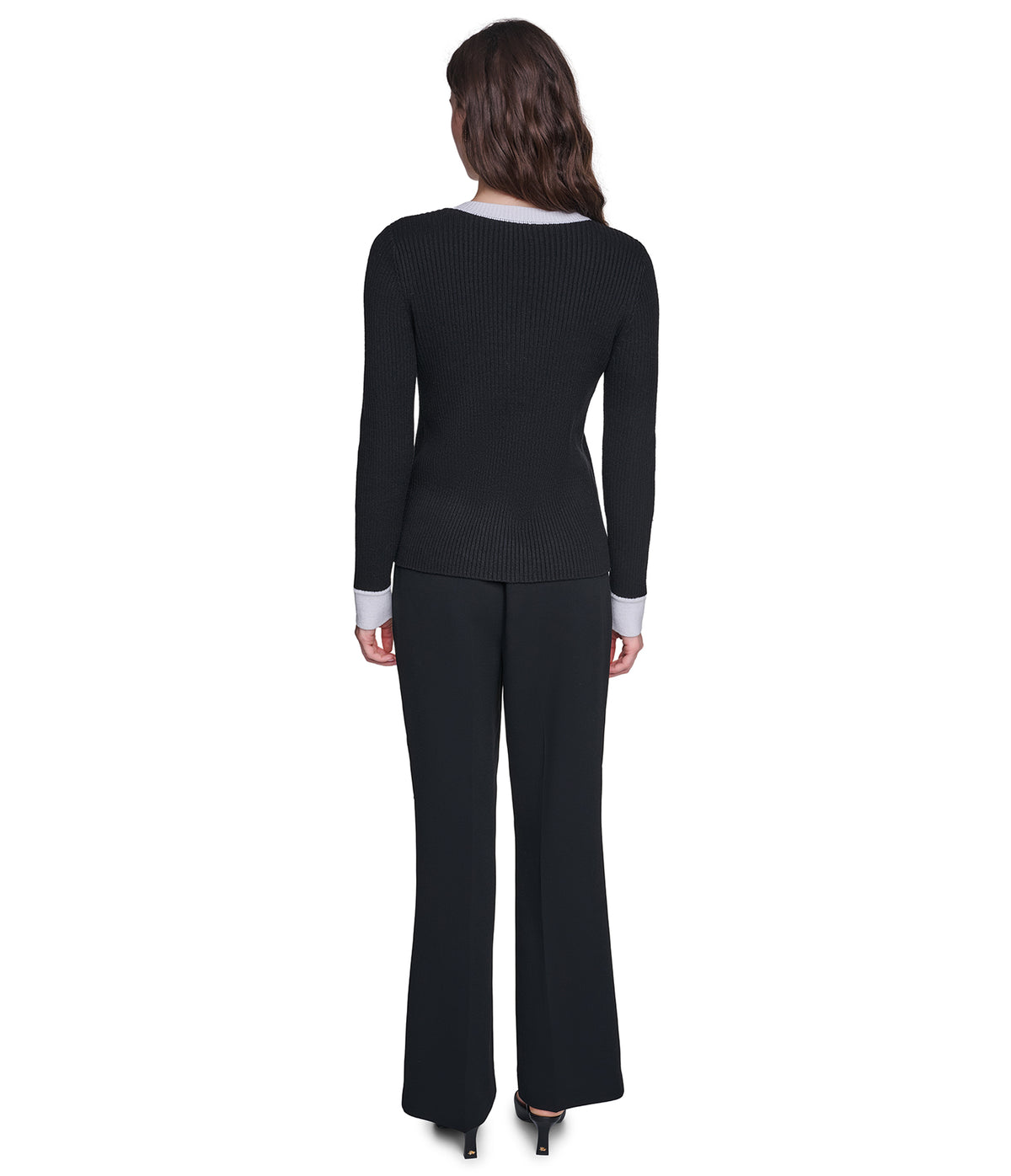 CONTRAST BUTTON FRONT CARDIGARN VIEW 5