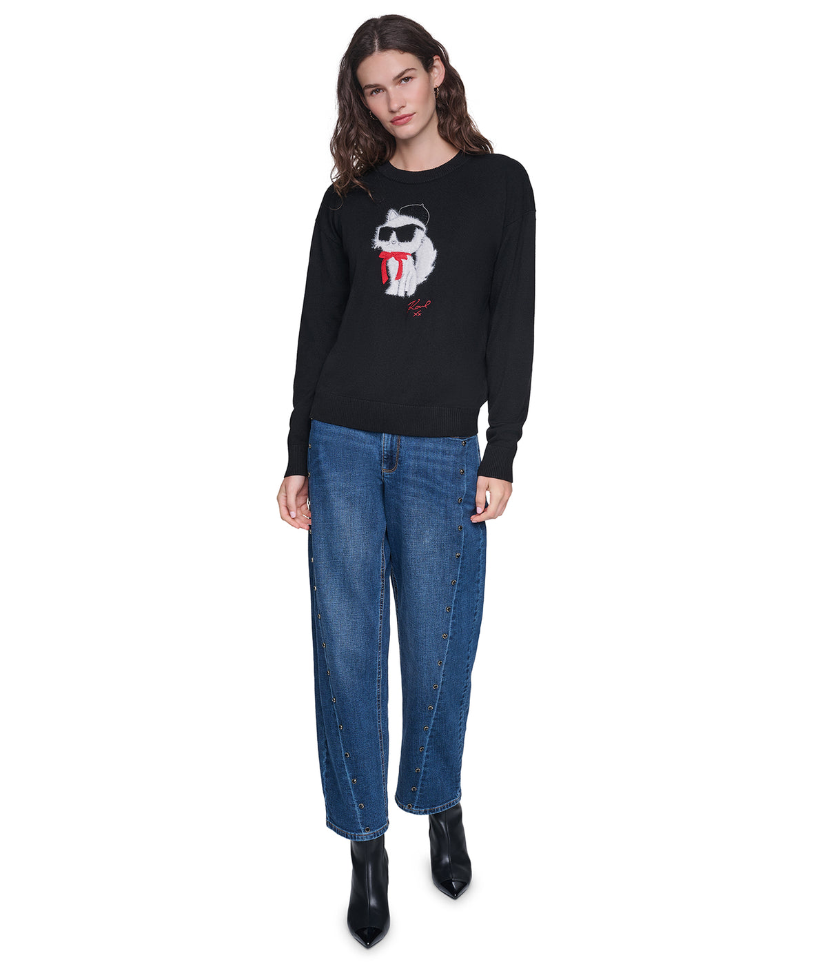 LONG SLEEVE CHOUPETTE IN BERET SWEATER VIEW 4