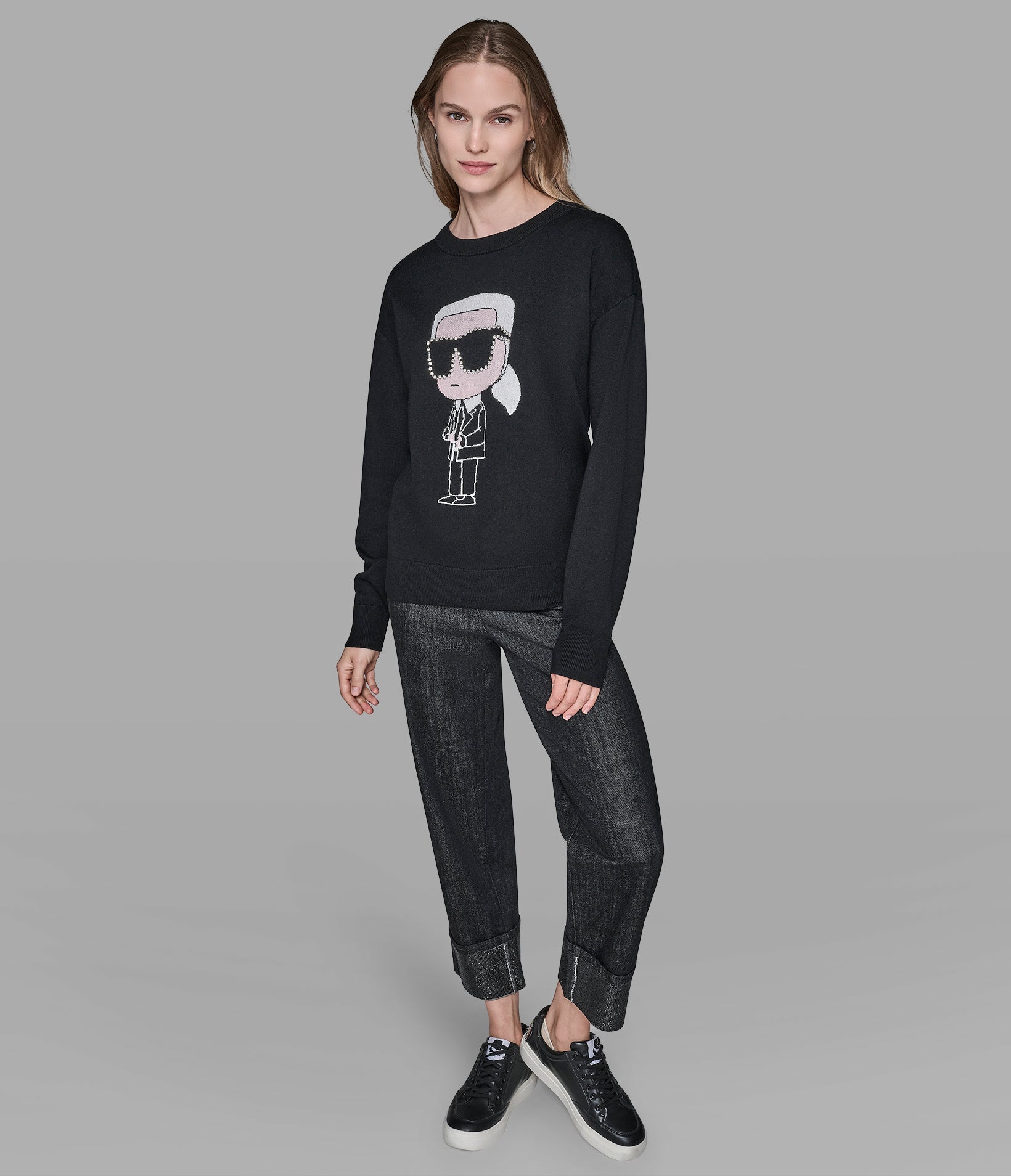KARL CHARACTER SWEATER VIEW 3 | WOMEN'S FALL COLLECTION