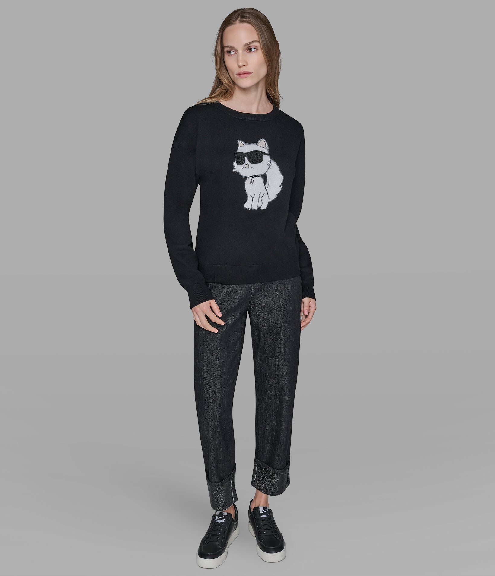 Choupette Sweater | Sweaters & Tops | Karl Lagerfeld Paris