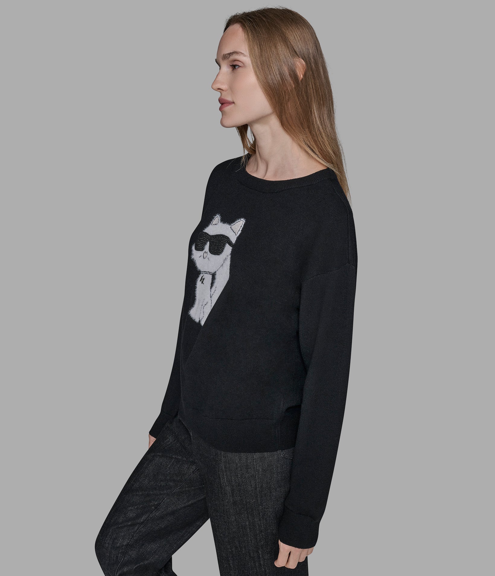 Choupette Sweater | Sweaters & Tops | Karl Lagerfeld Paris