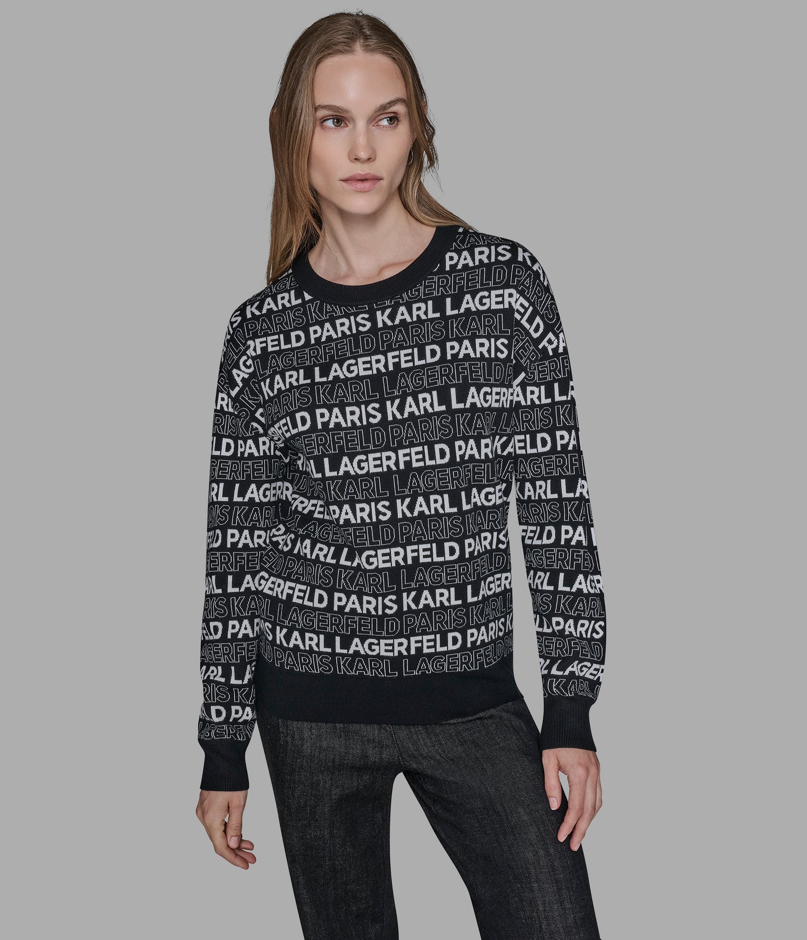ALLOVER LOGO SWEATER VIEW 1