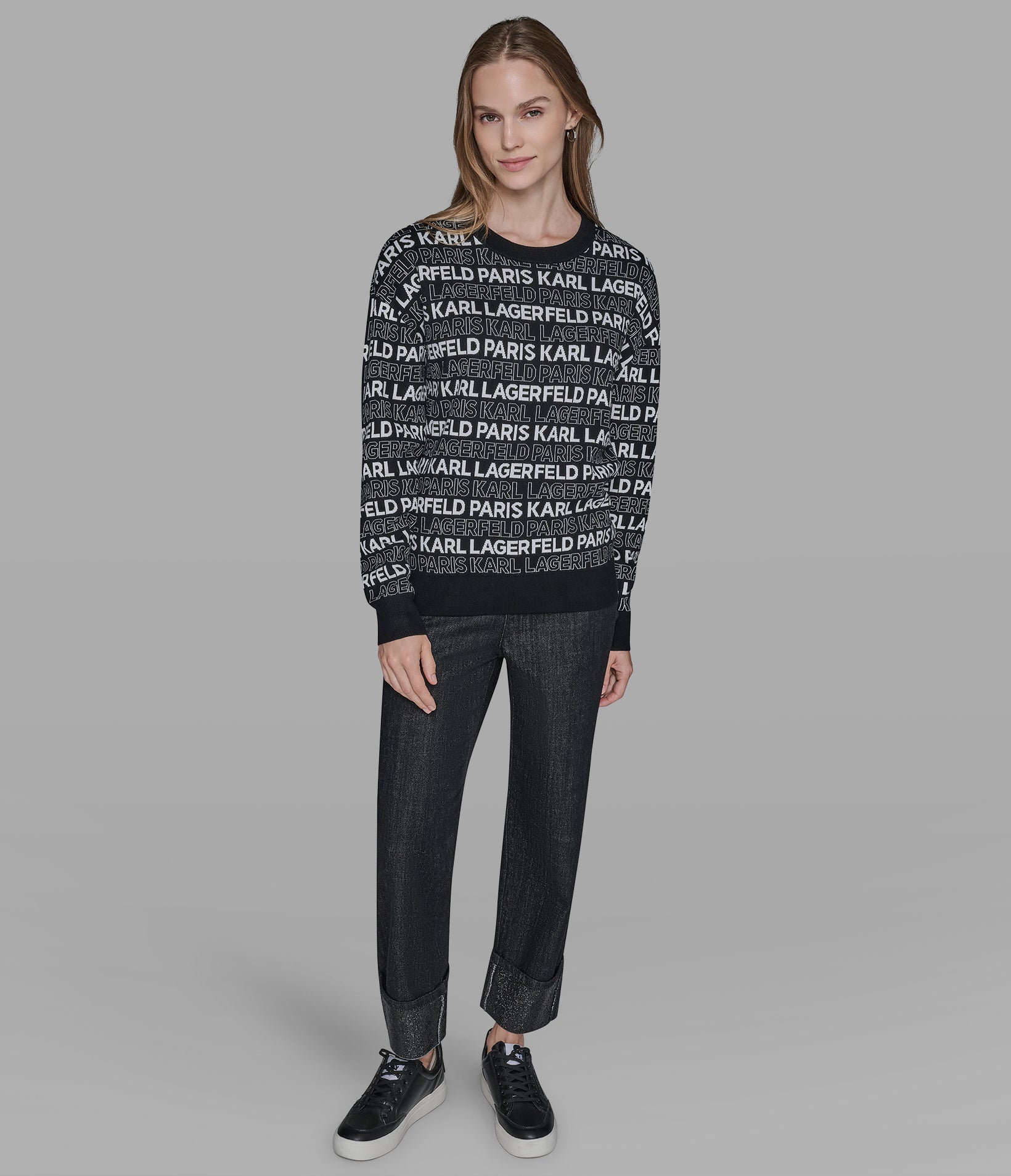 ALLOVER LOGO SWEATER VIEW 3