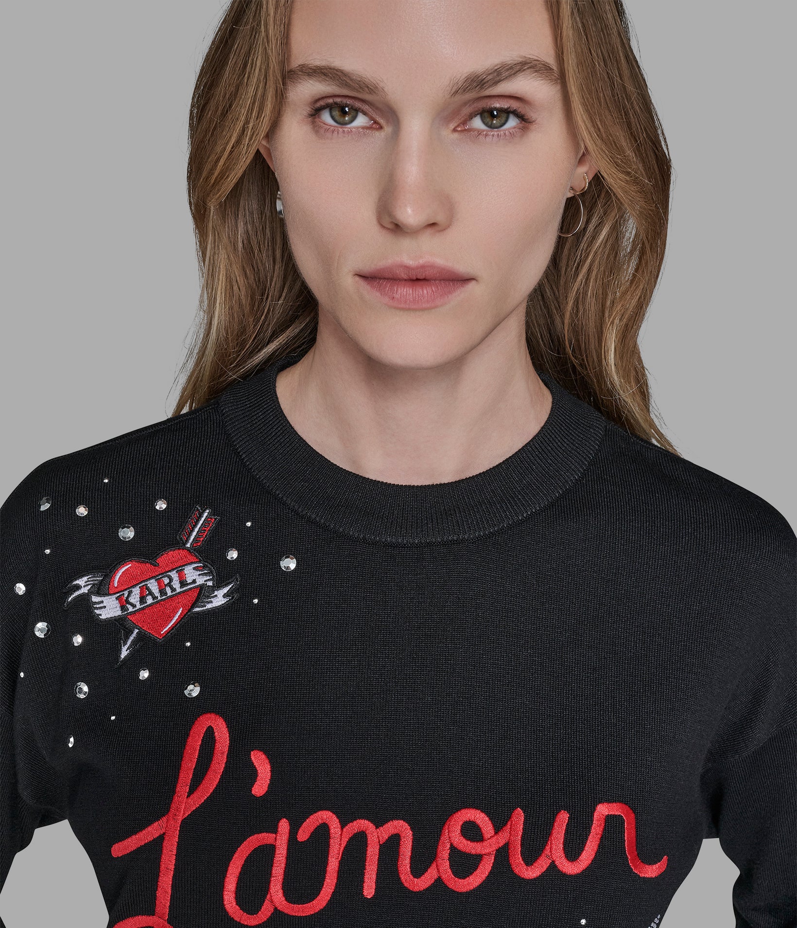 LAMOUR EMBELLISHED SWEATER VIEW 5 | Women's Tops & Sweaters