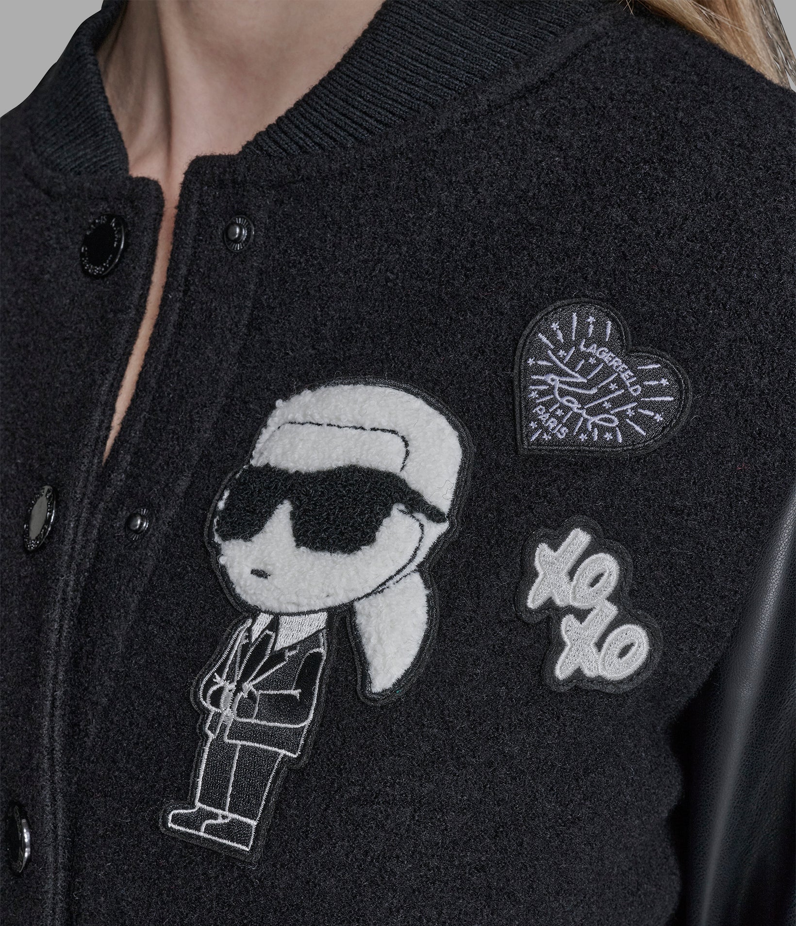 KARL VARSITY JACKET VIEW 6 | Jackets & Coats