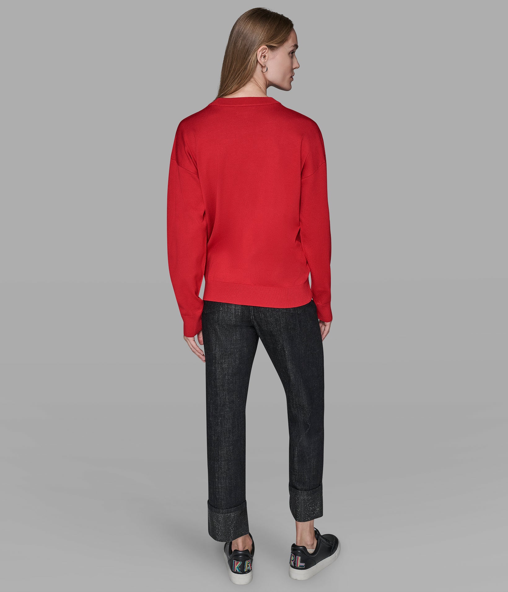 WHIMSY KARL HEART EMBELLISHED SWEATER View 2 | Women's Clothing Sale