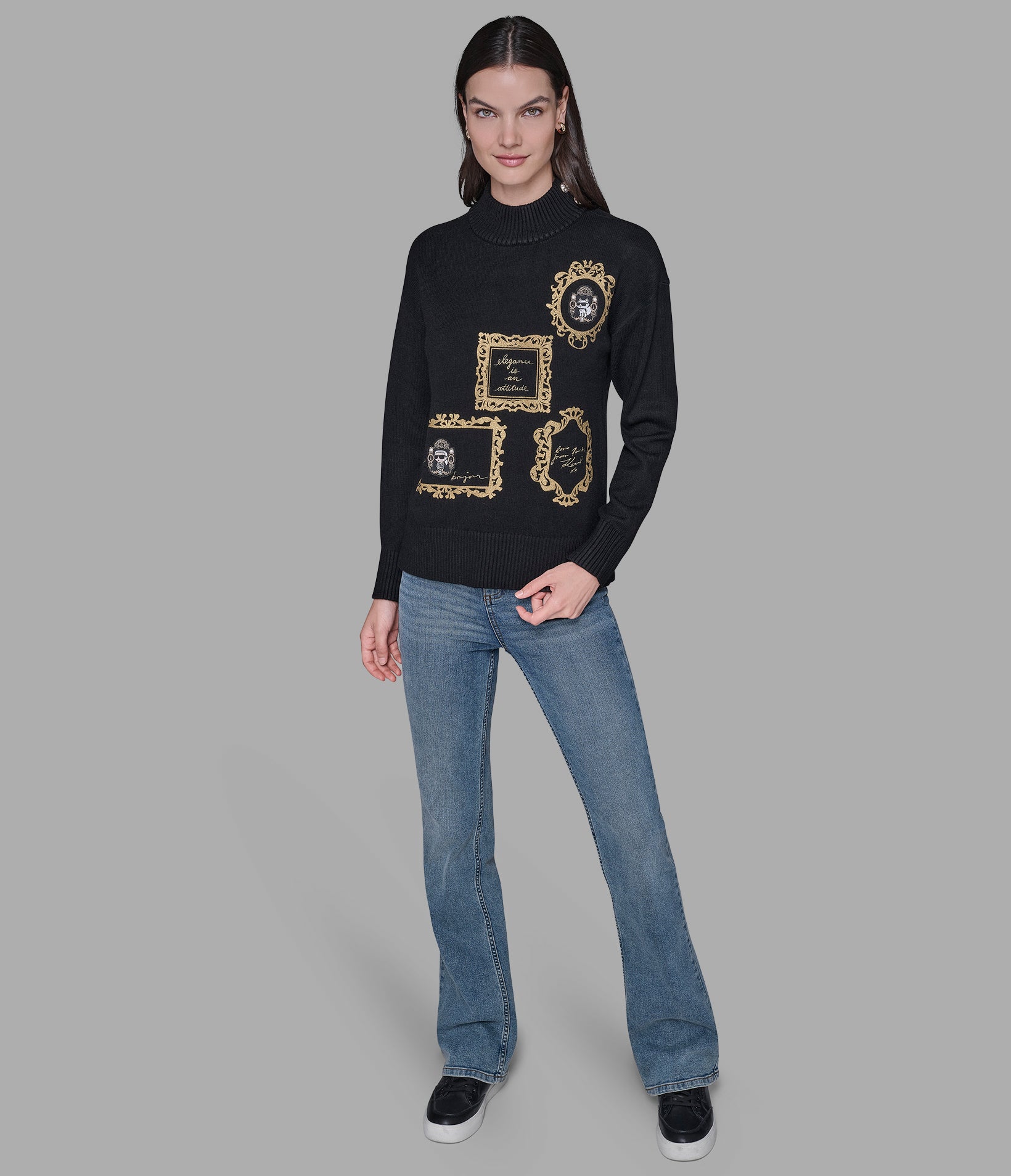 KARL AND CHOUPETTE FRAME SWEATER VIEW 3