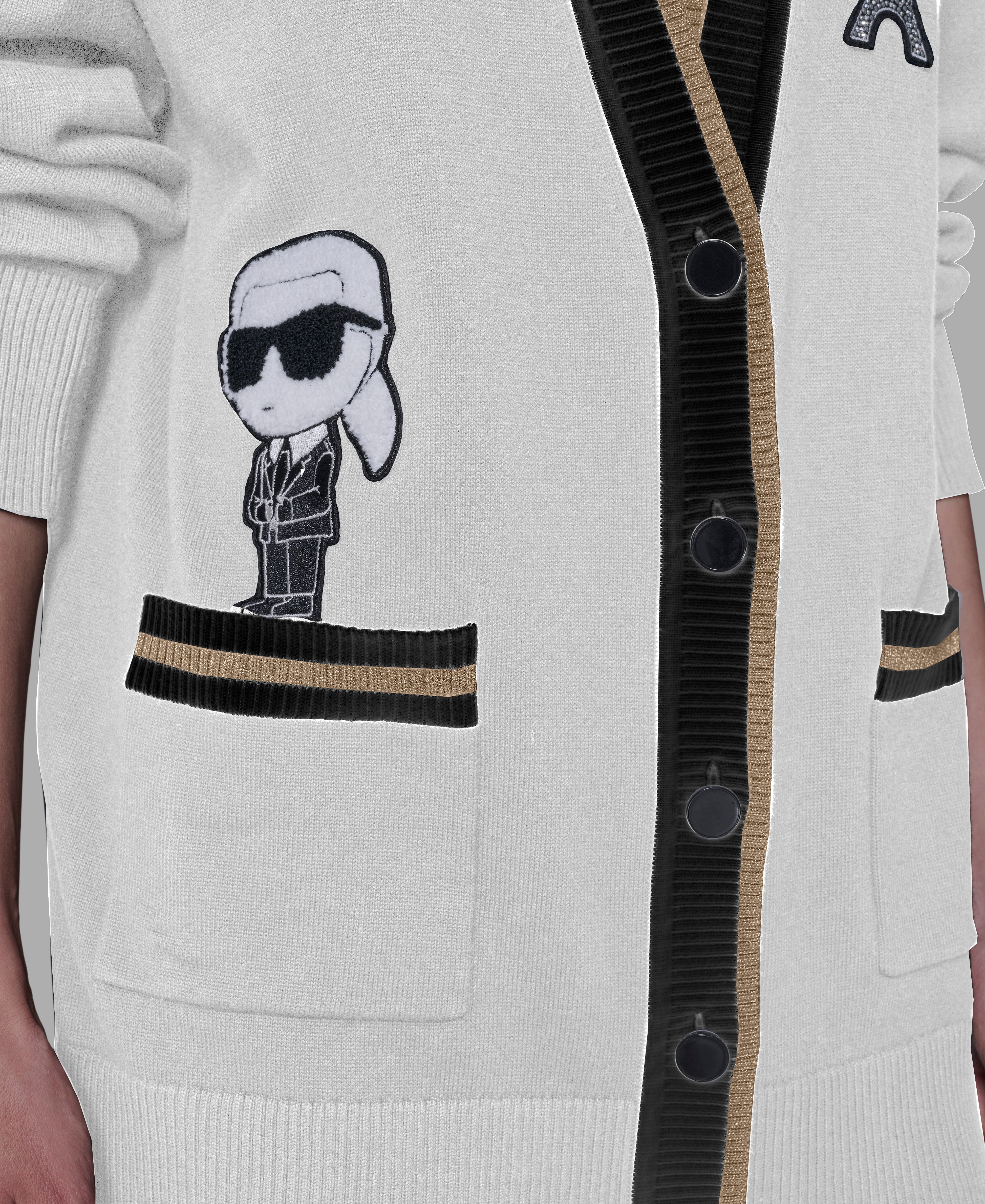 VARSITY CARDIGAN WITH PATCHES VIEW 5 | Women's Clothing