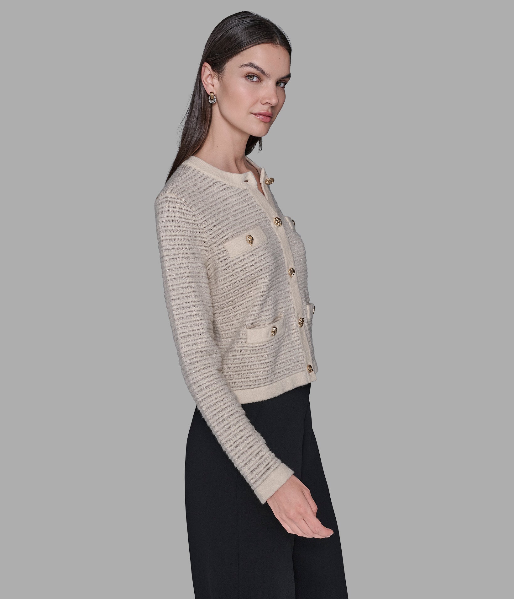 CROPPED TEXTURED CARDIGAN VIEW 4 | WOMEN'S FALL COLLECTION