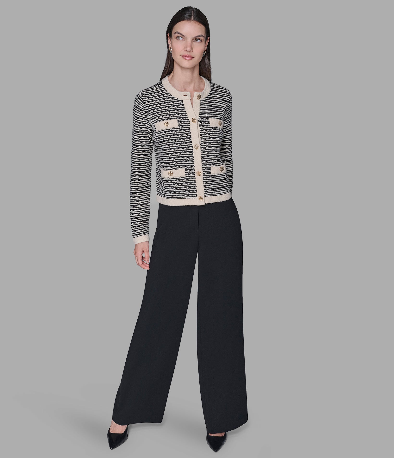 CROPPED TEXTURED CARDIGAN VIEW 3 | WOMEN'S FALL COLLECTION