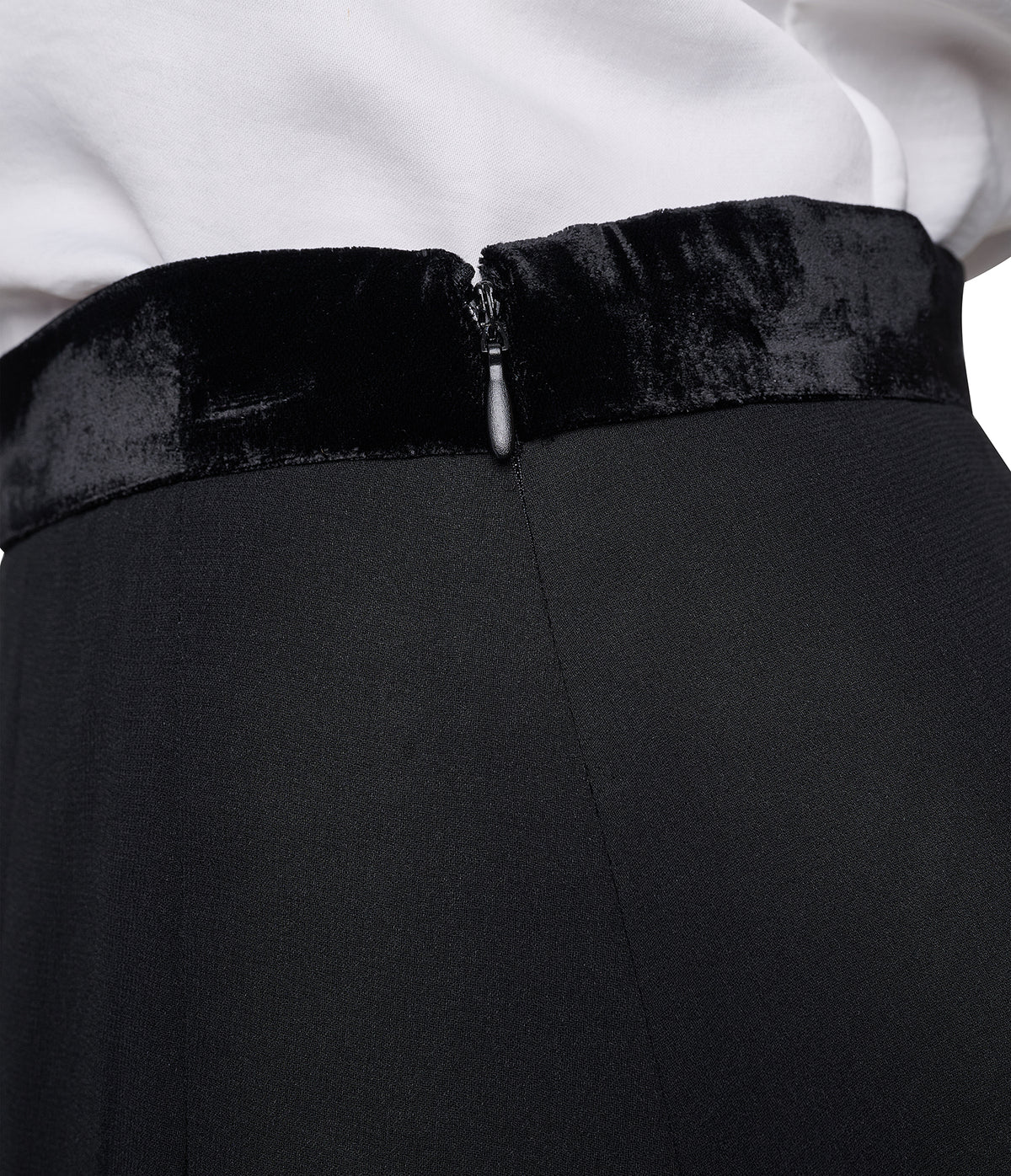 VELVET WAISTBAND MIDI PLEATED SKIRT VIEW 7