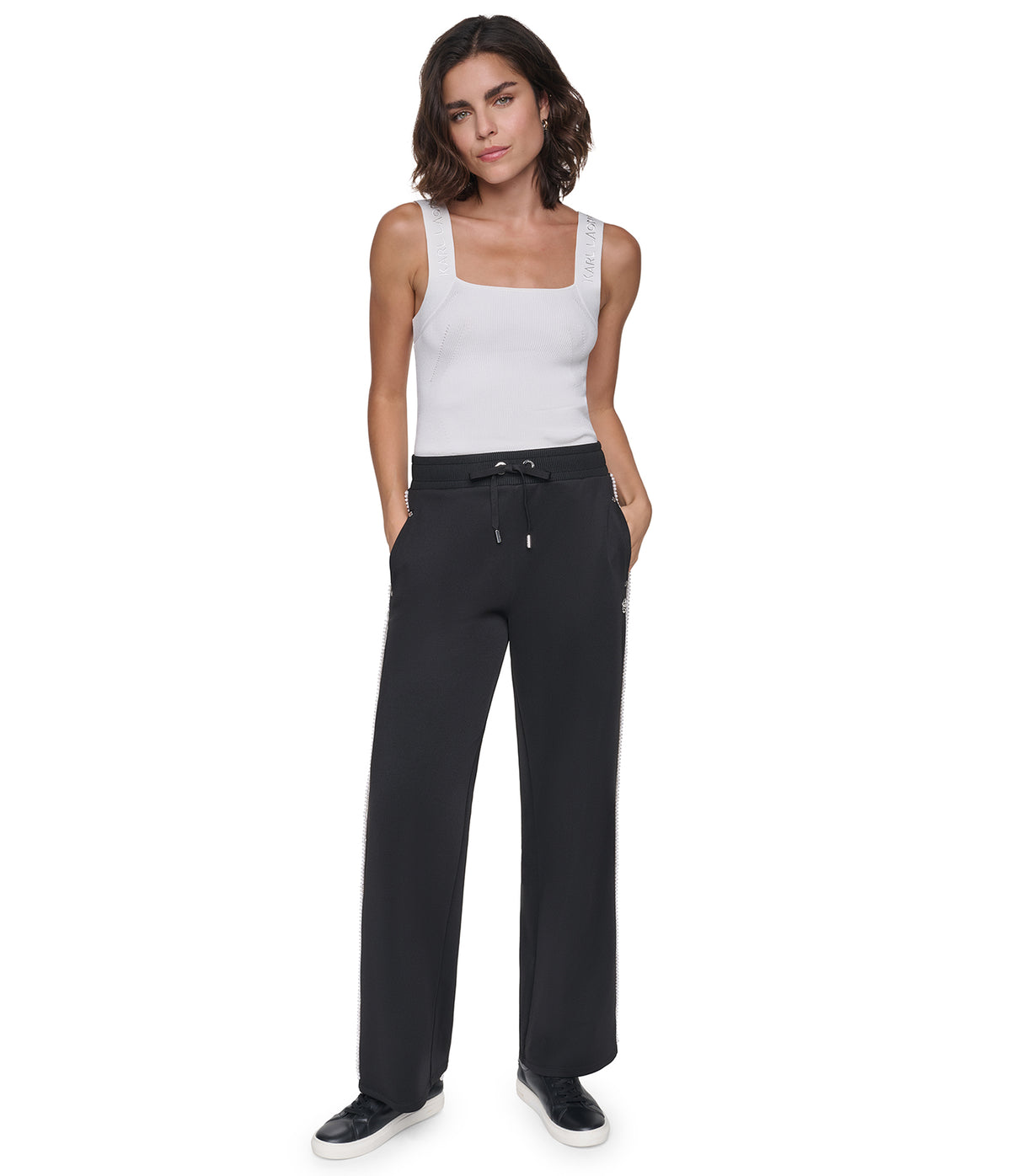 EMBELLISHED BOW TRACK PANT VIEW 3
