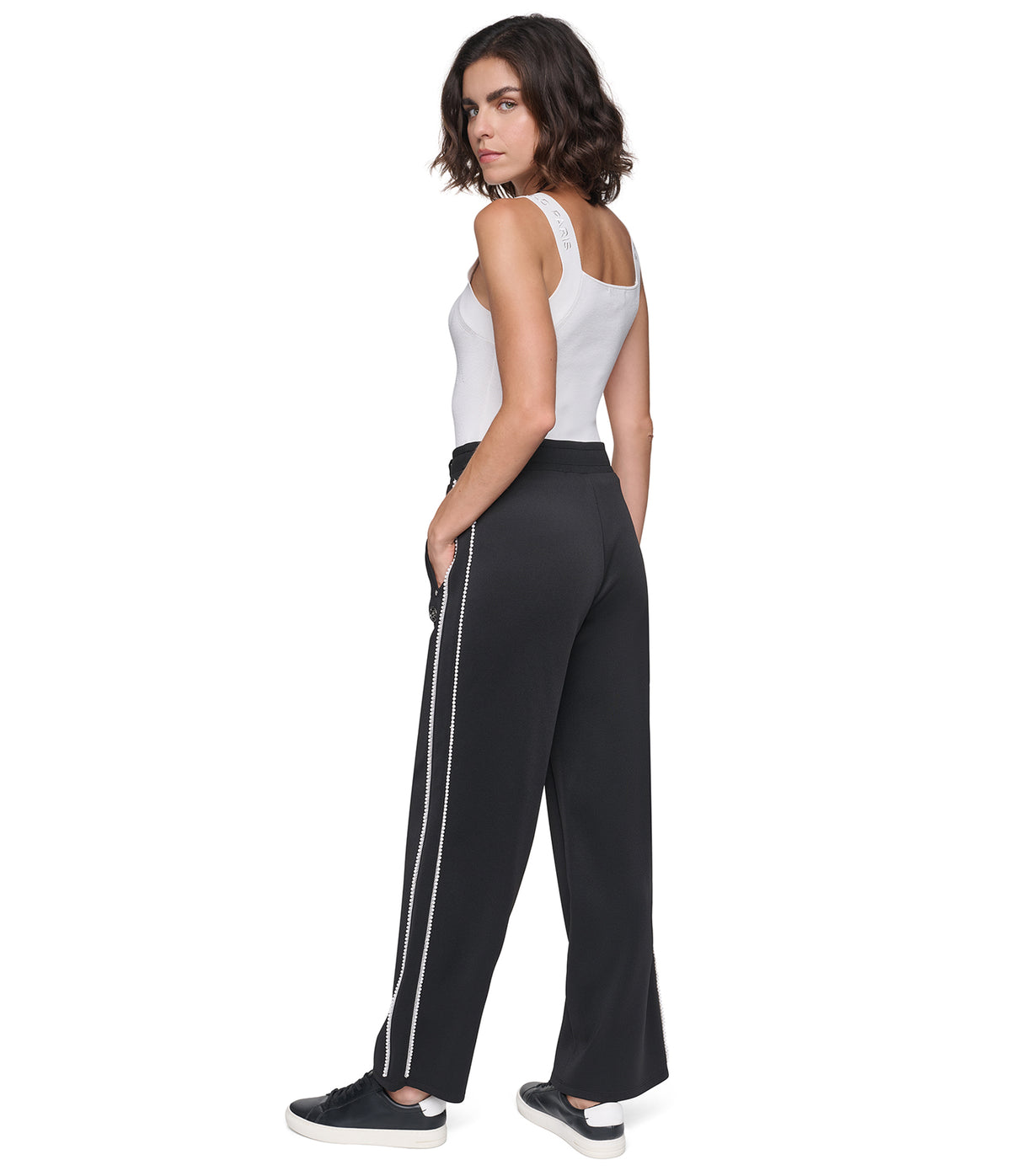 EMBELLISHED BOW TRACK PANT VIEW 4
