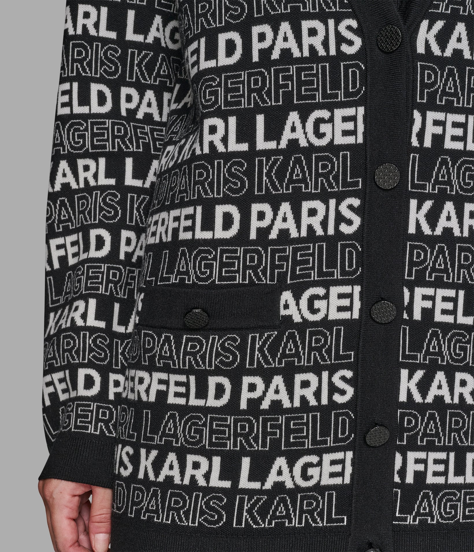 Long Logo Cardigan | Sweaters & Tops | Karl Lagerfeld Paris