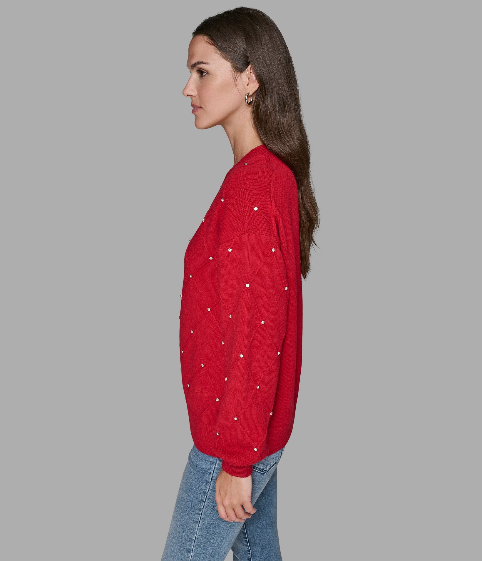 PEARL V-NECK SWEATER VIEW 3 | Valentine's Day Shop