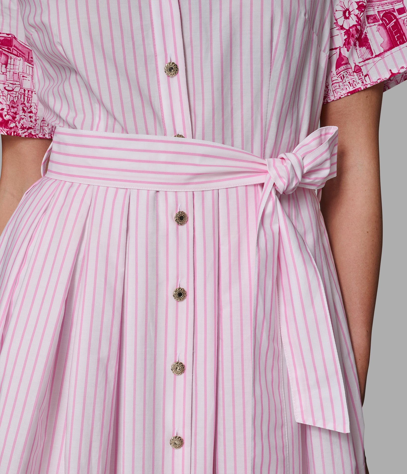 STRIPE PARIS SCENE SHIRT DRESS VIEW 5 | Women's Clothing