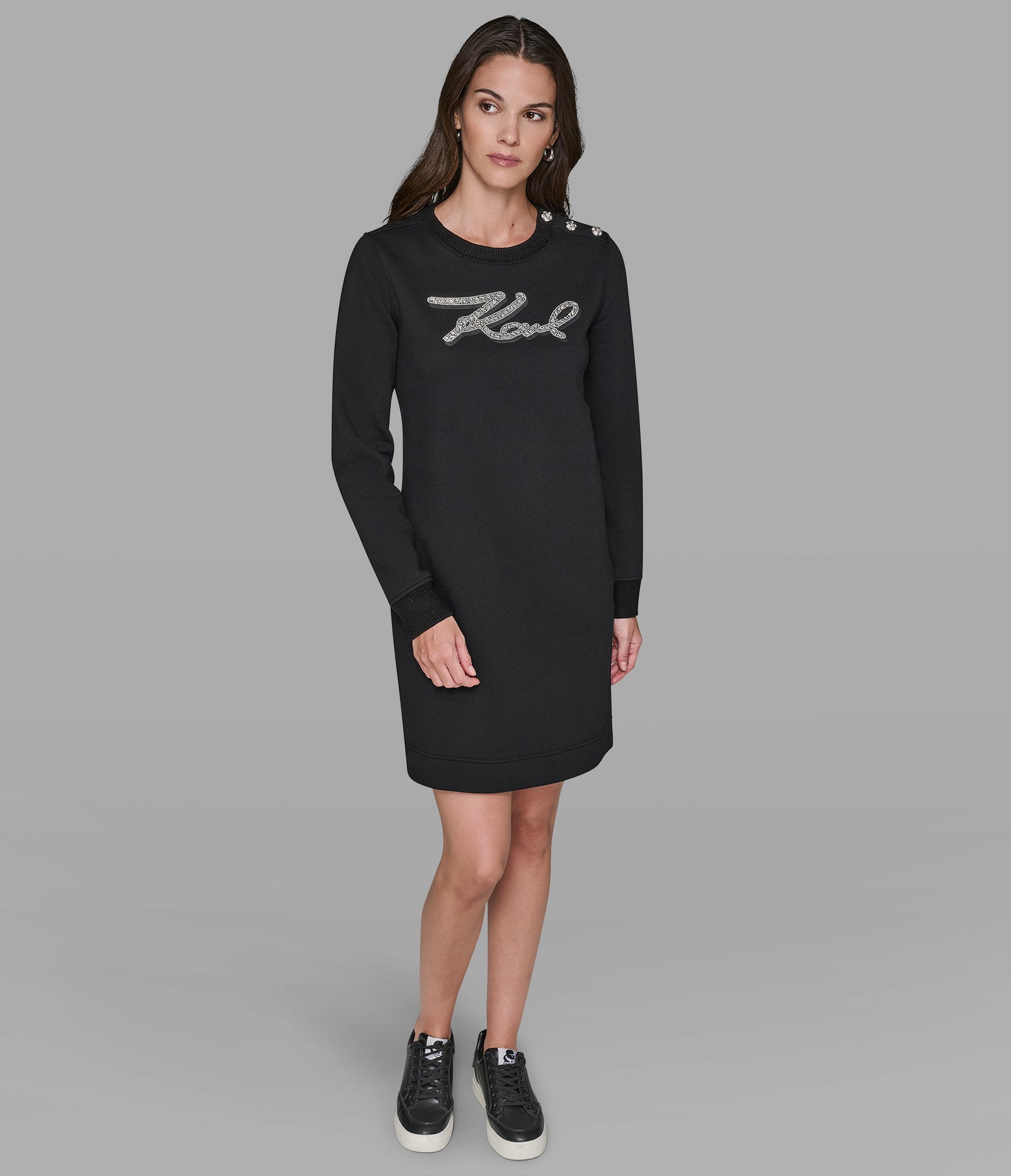LOGO SWEATSHIRT DRESS View 1 | WOMEN'S FALL COLLECTION