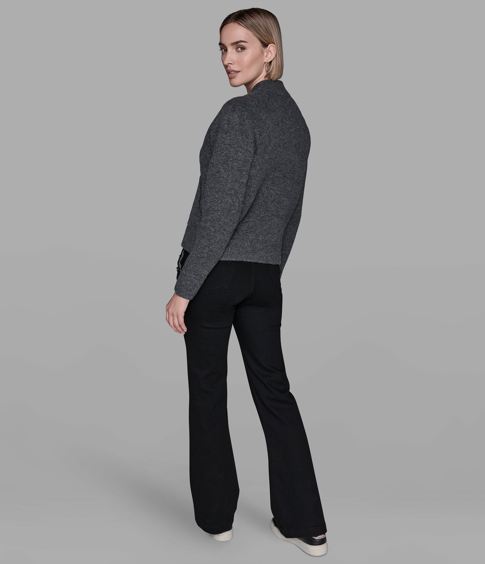 KNIT BOMBER SWEATER VIEW 2
