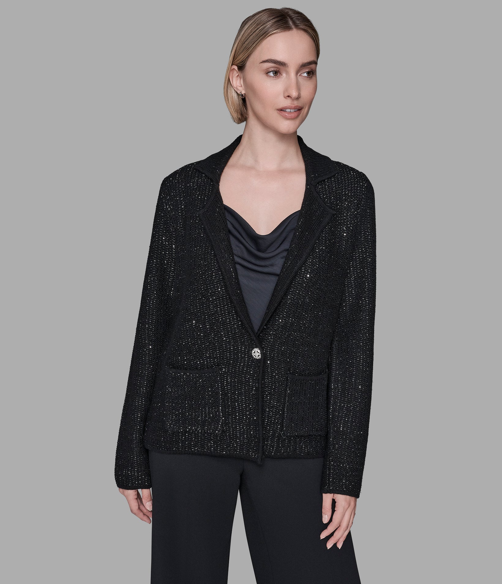 KNIT SWEATER BLAZER View 1 | Women's Clothing