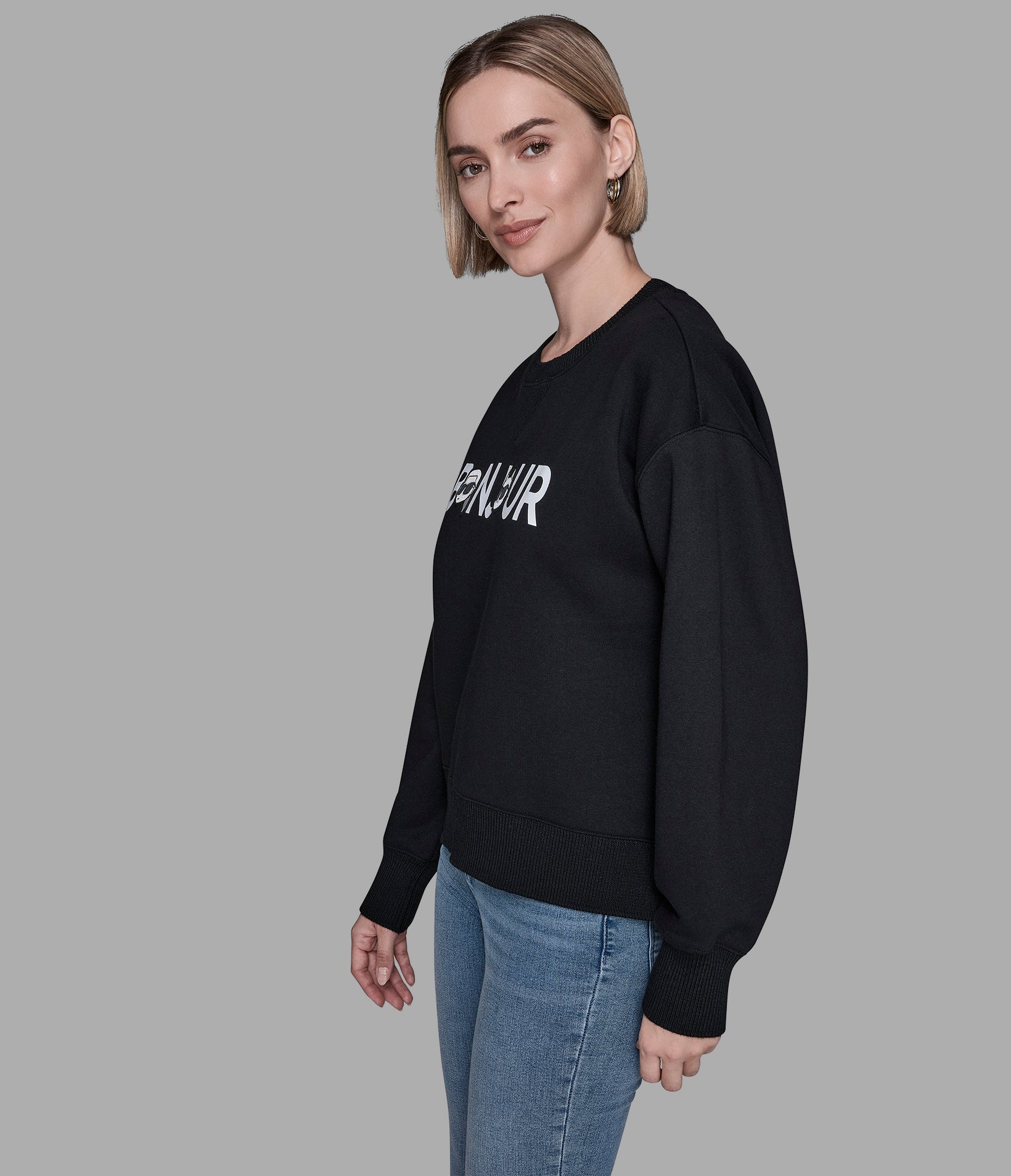 Bonjour Character Sweatshirt | Athleisure | Karl Lagerfeld Paris