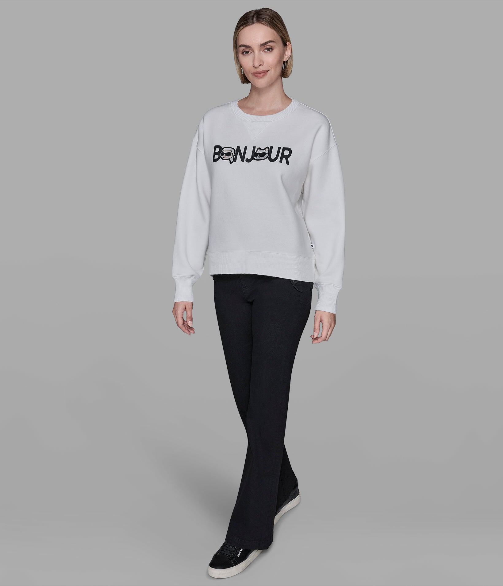 BONJOUR CHARACTER SWEATSHIRT VIEW 4 | Women's Athleisure & Activewear