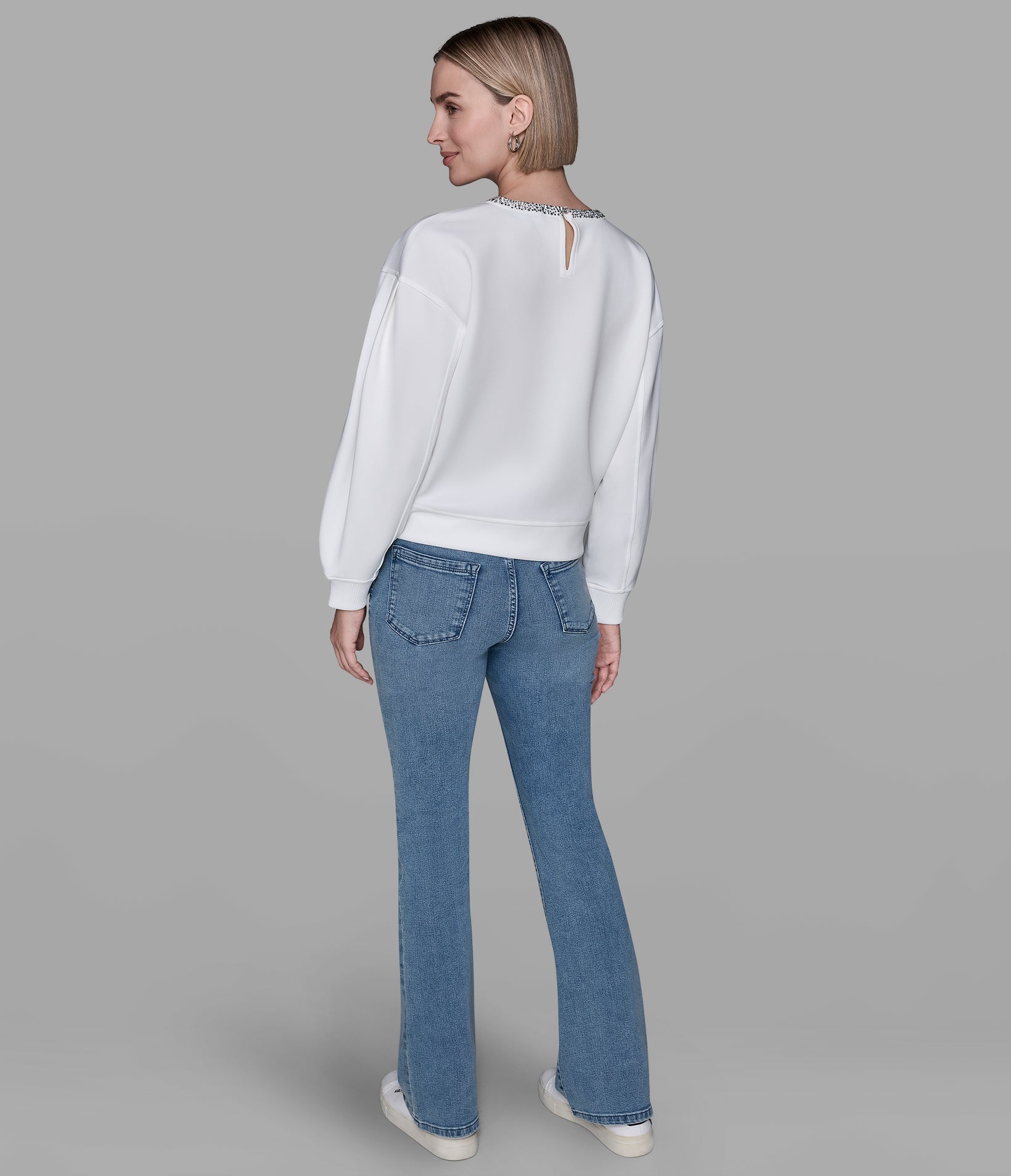 RHINESTONE TRIM SWEATSHIRT View 2 | Products