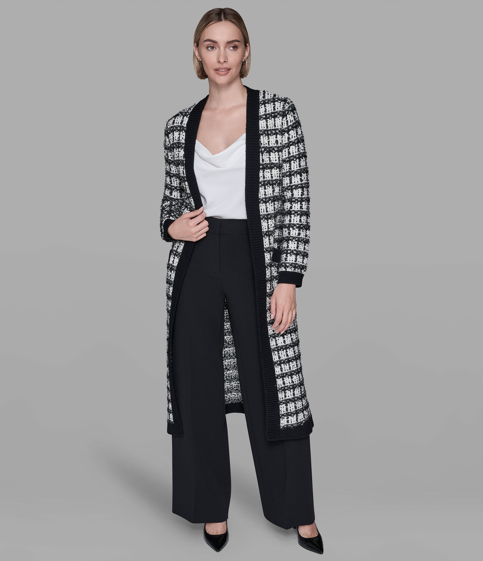 TWEED DUSTER CARDIGAN View 1 | Women's Clothing