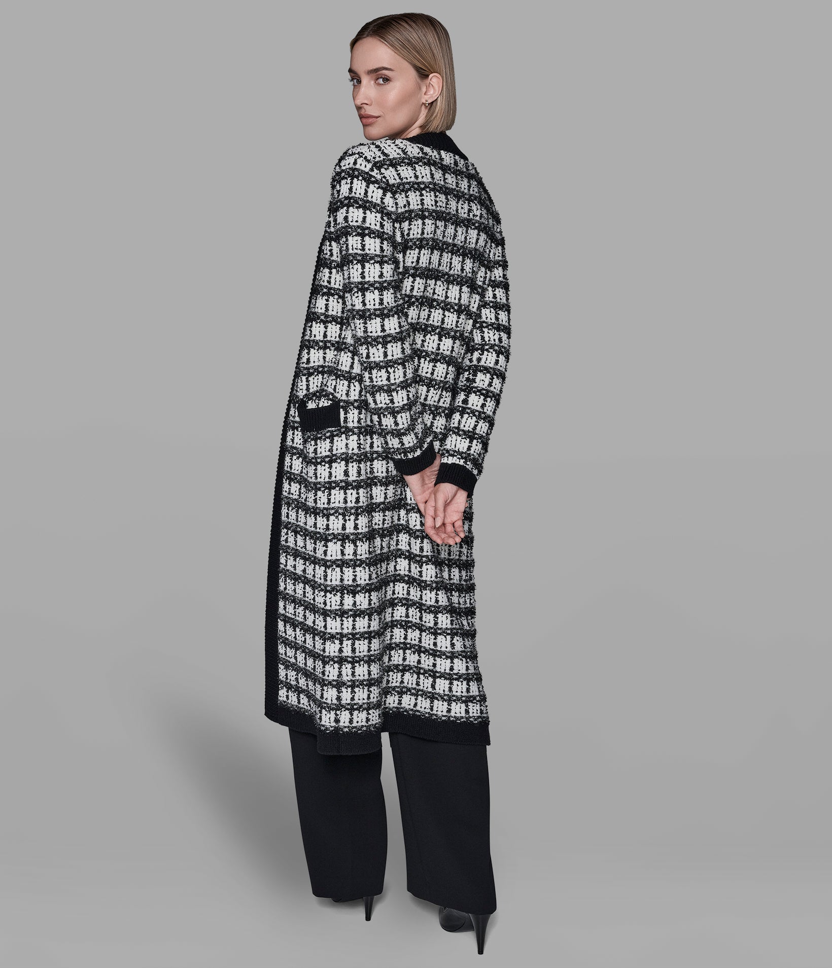 TWEED DUSTER CARDIGAN VIEW 4 | Women's Clothing