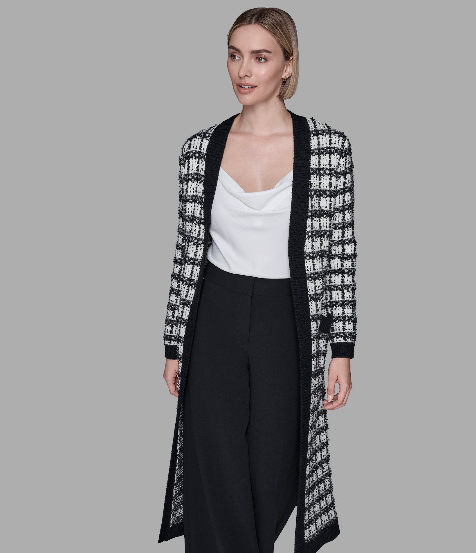 TWEED DUSTER CARDIGAN VIEW 5 | Women's Clothing