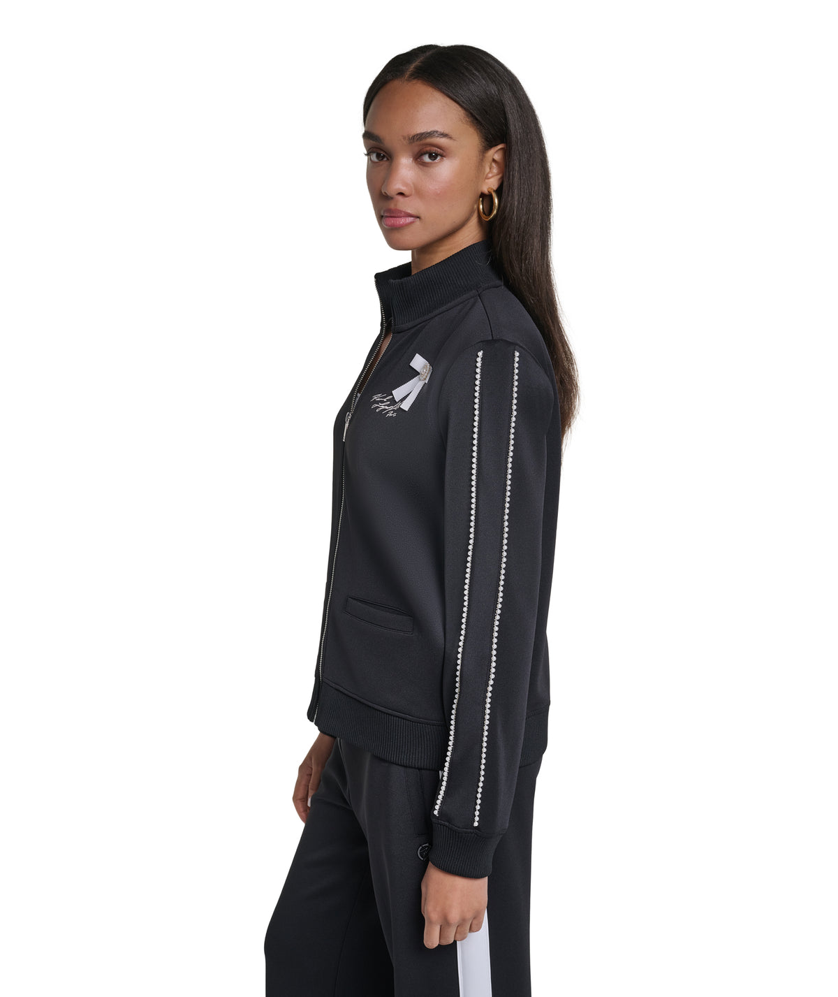 EMBELLISHED BOW TRACK JACKET VIEW 4