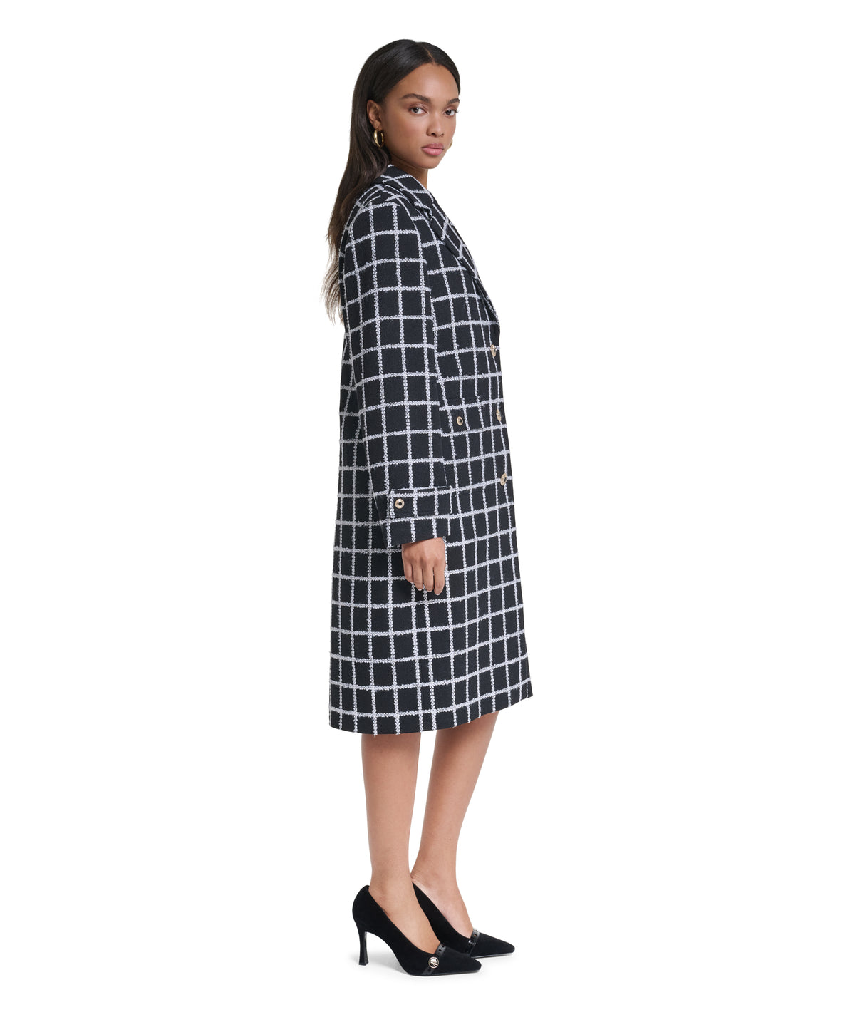 WINDOWPANE LONG COAT VIEW 3