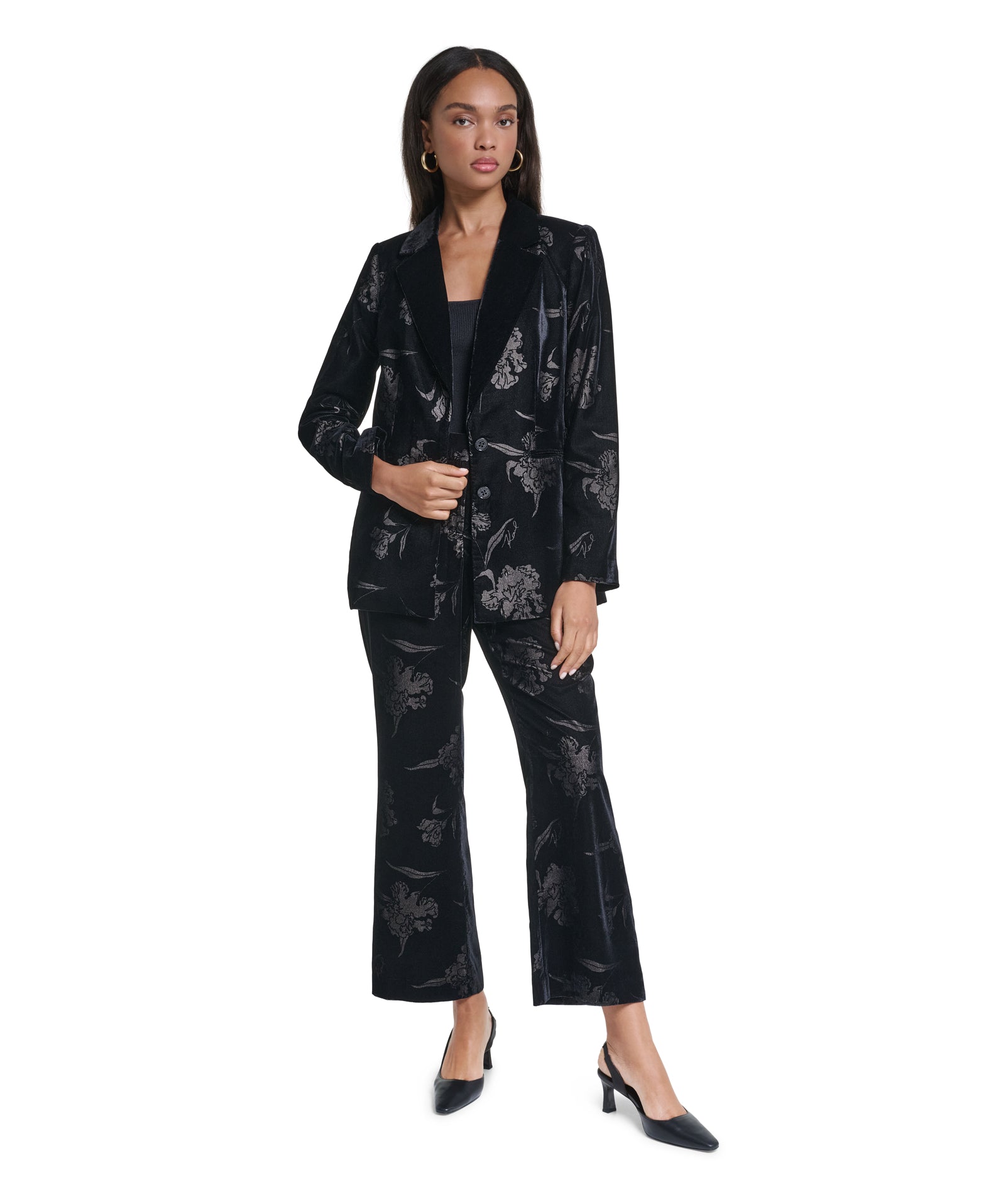 VELVET BELTED BLAZER VIEW 5