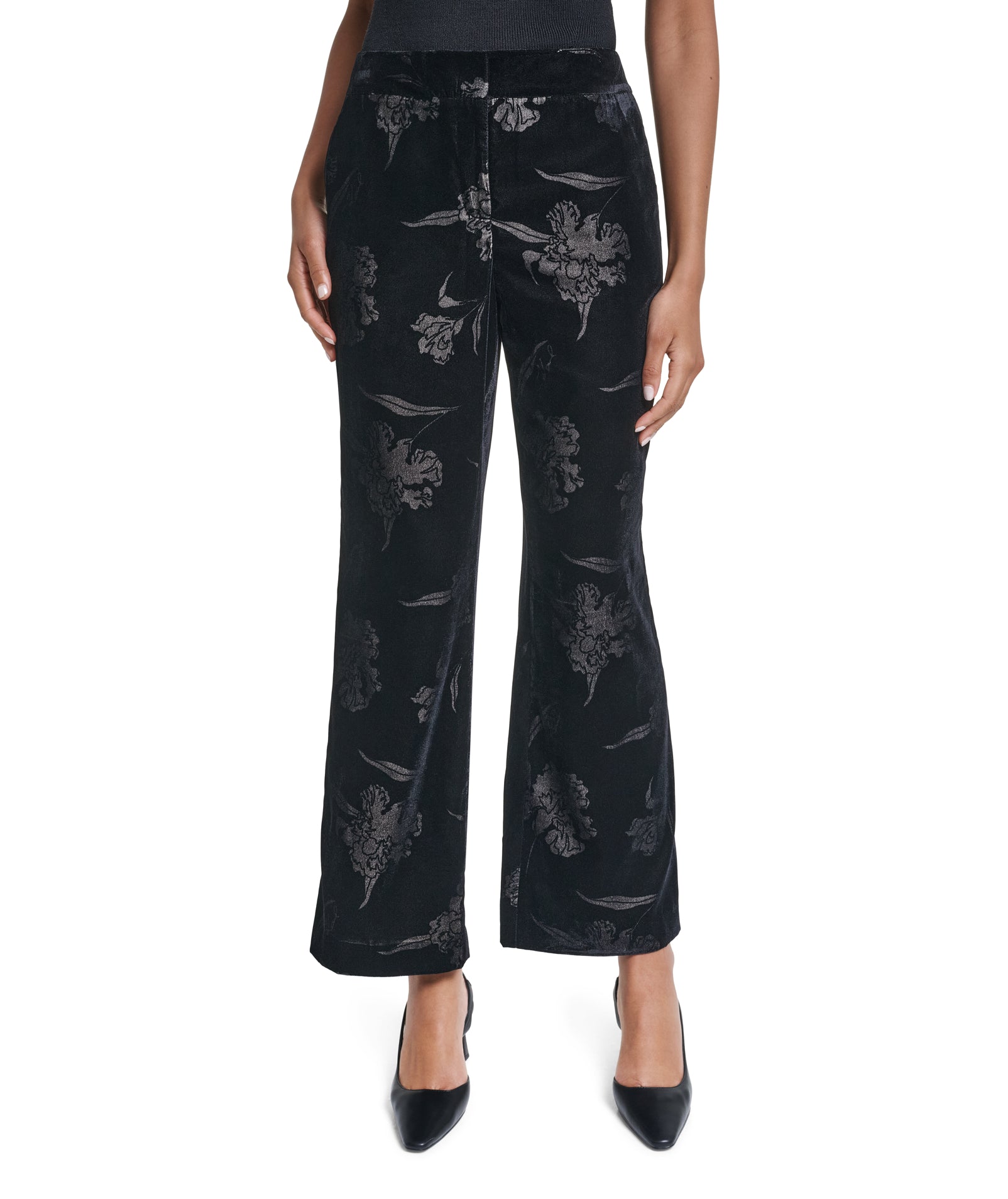 VELVET BELTED PANT VIEW 1