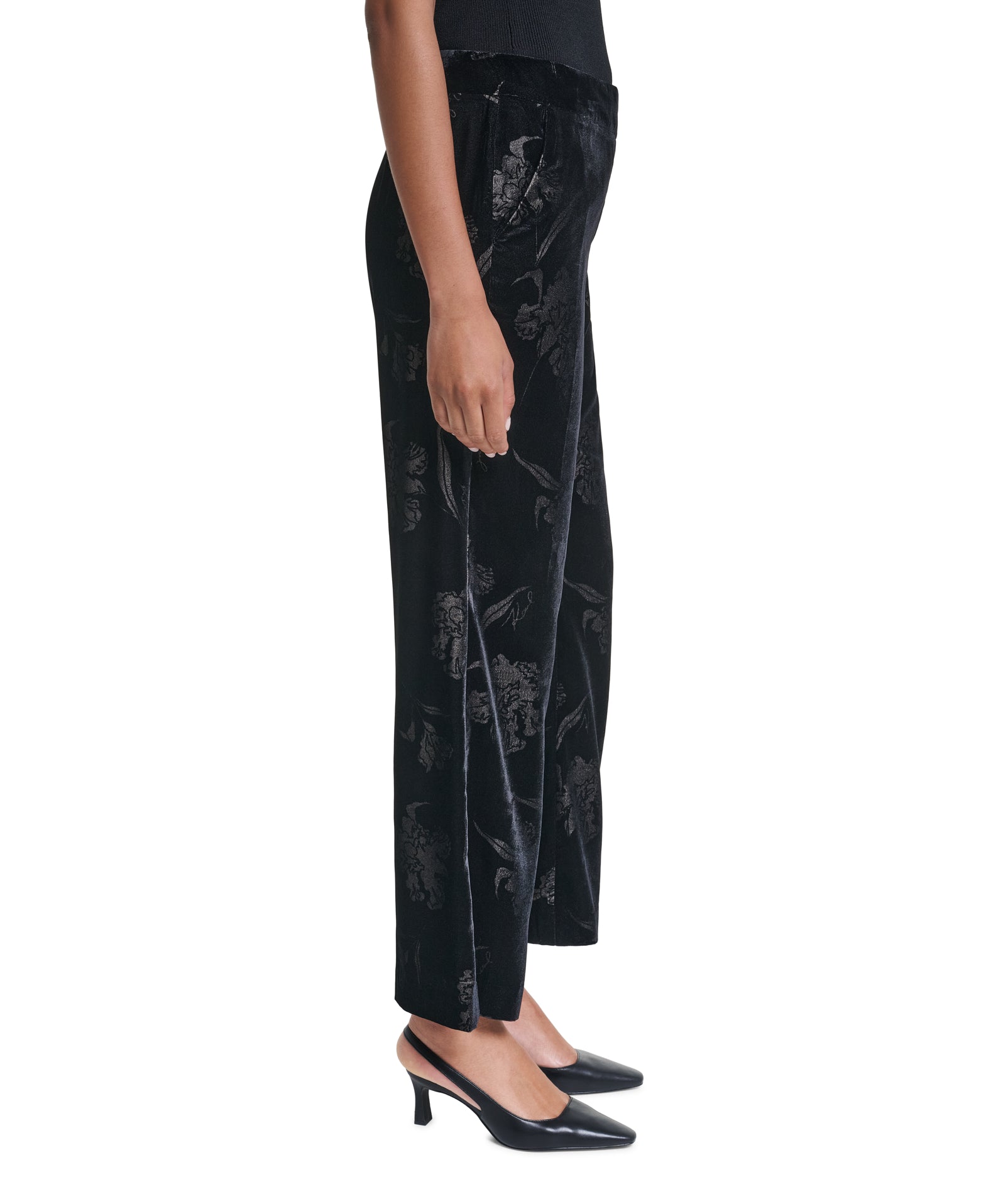 VELVET BELTED PANT VIEW 3