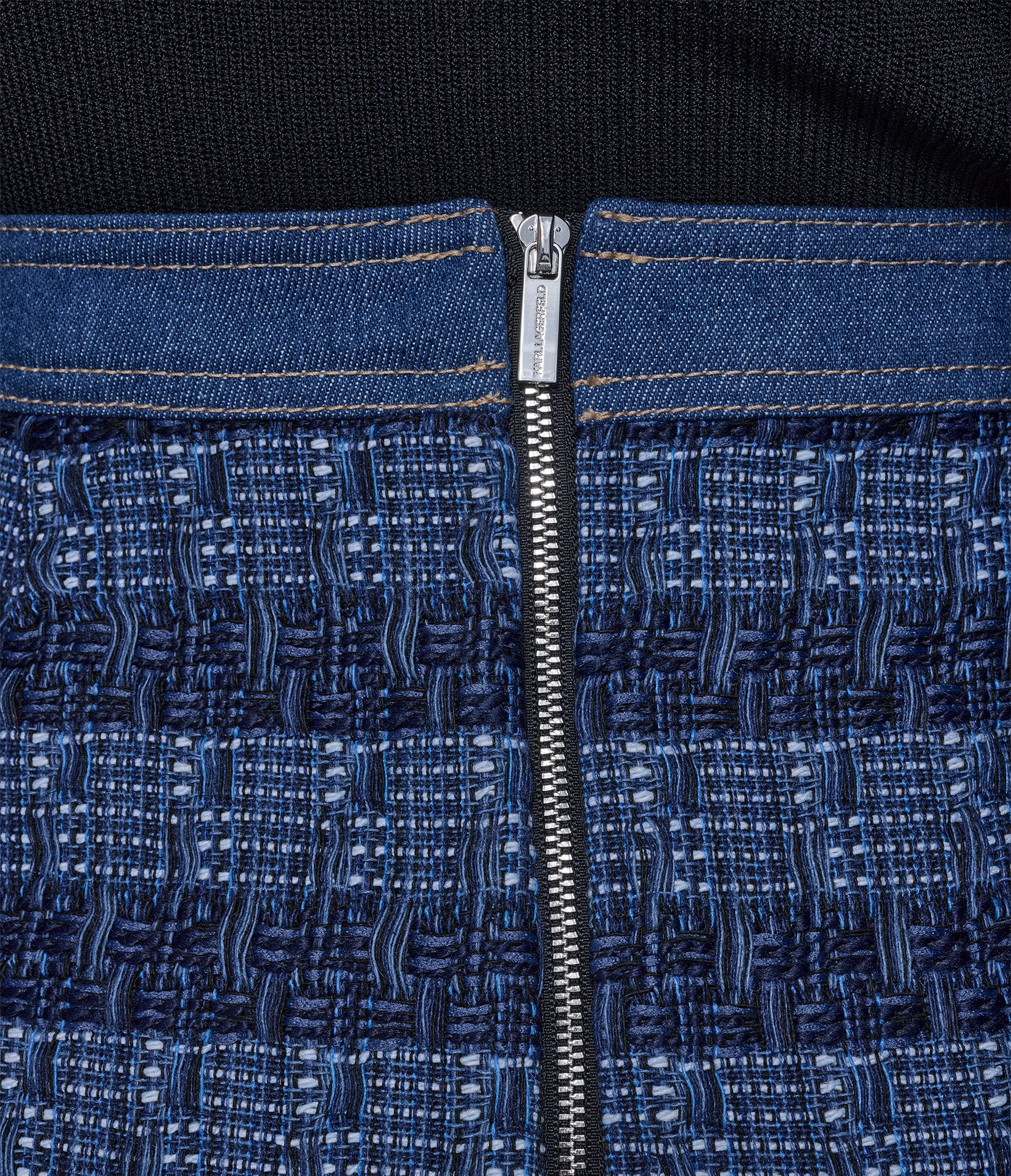 MIXED MEDIA TWEED DENIM SKIRT VIEW 7 | Women's Skirts